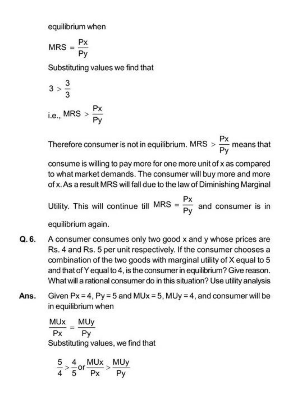 Class 11 Notes, Question & Practice Paper - Economics (Topic 2(B) : Consumers Equilibrium and Demand) - Page 23