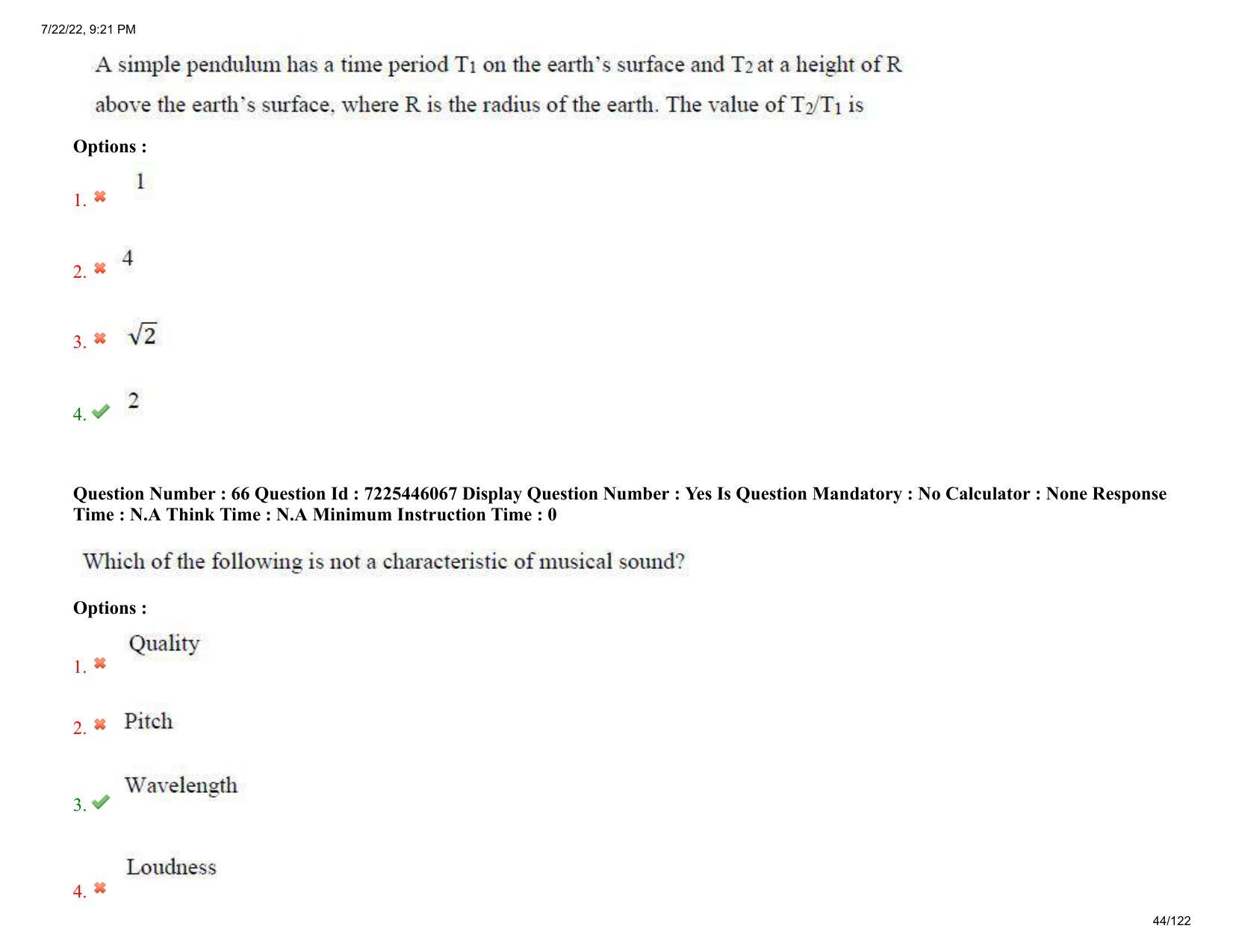 AP ECET 2022 - MINING ENGINEERING Question Paper With Preliminary Keys - Page 44