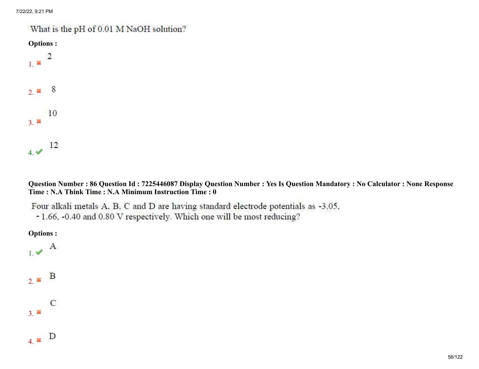AP ECET 2022 - MINING ENGINEERING Question Paper With Preliminary Keys - Page 56