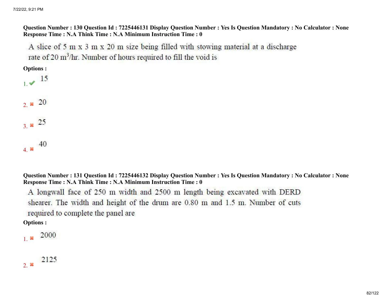 AP ECET 2022 - MINING ENGINEERING Question Paper With Preliminary Keys - Page 82