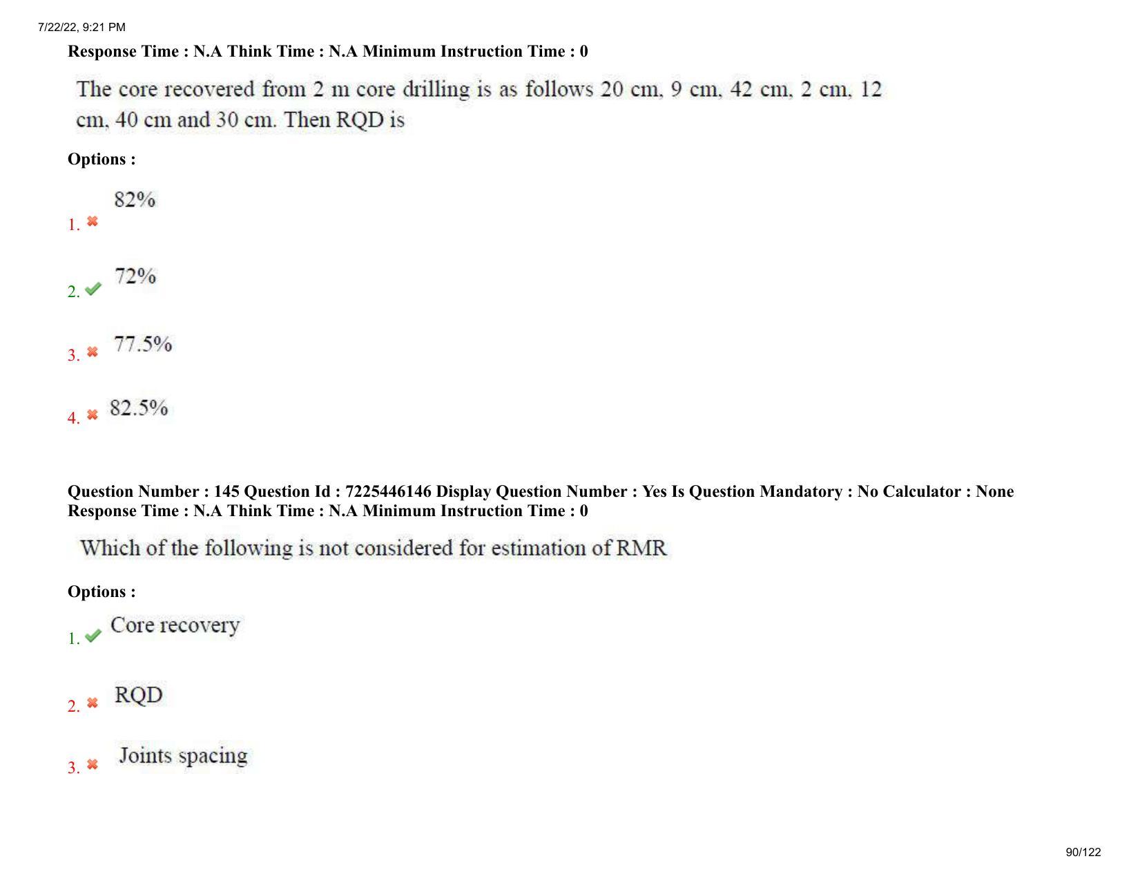 AP ECET 2022 - MINING ENGINEERING Question Paper With Preliminary Keys - Page 90