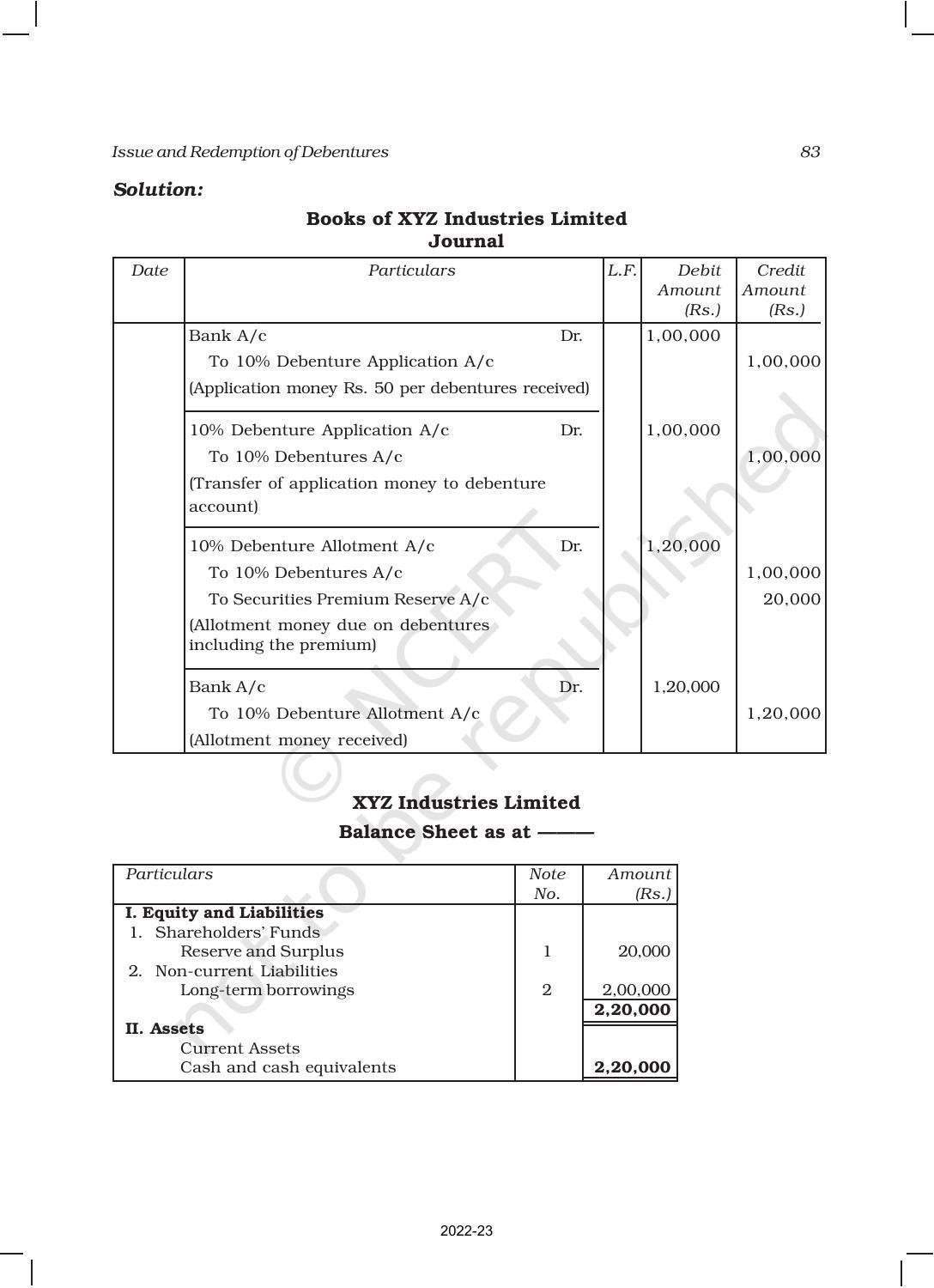 NCERT Book for Class 12 Accountancy Part II Chapter 1 Issue and Redemption of Debentures - Page 9