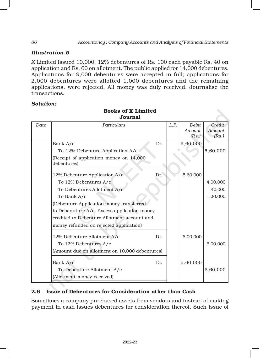 NCERT Book for Class 12 Accountancy Part II Chapter 1 Issue and Redemption of Debentures - Page 12