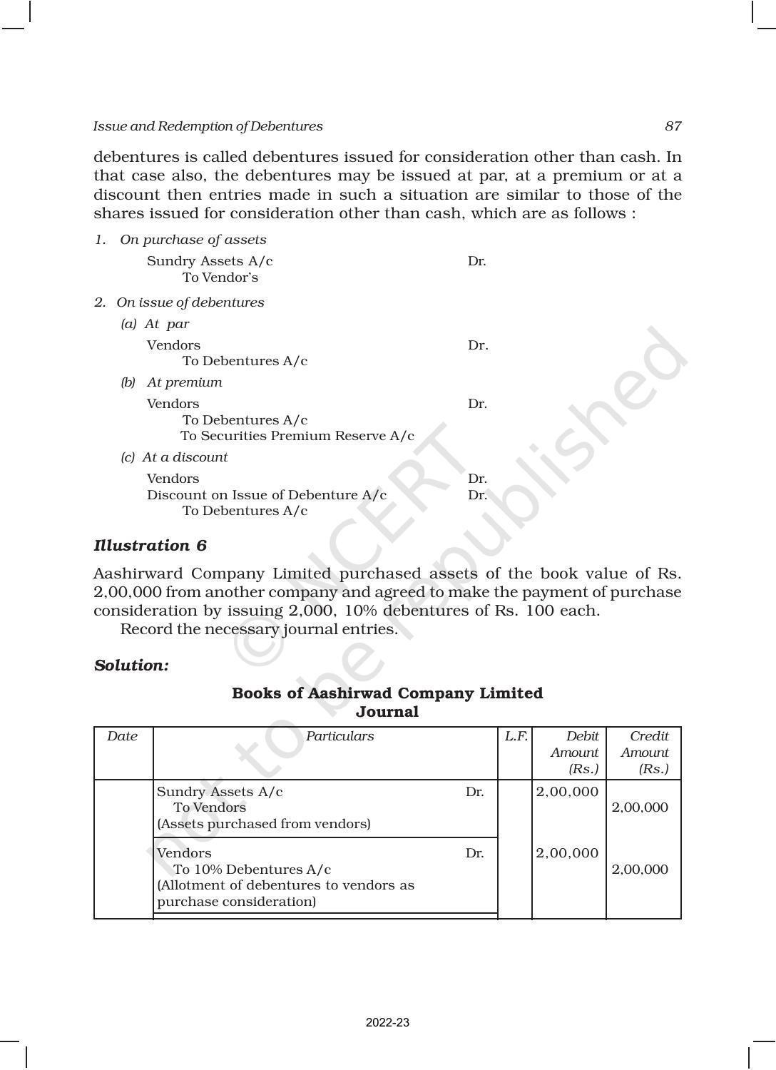 NCERT Book for Class 12 Accountancy Part II Chapter 1 Issue and Redemption of Debentures - Page 13