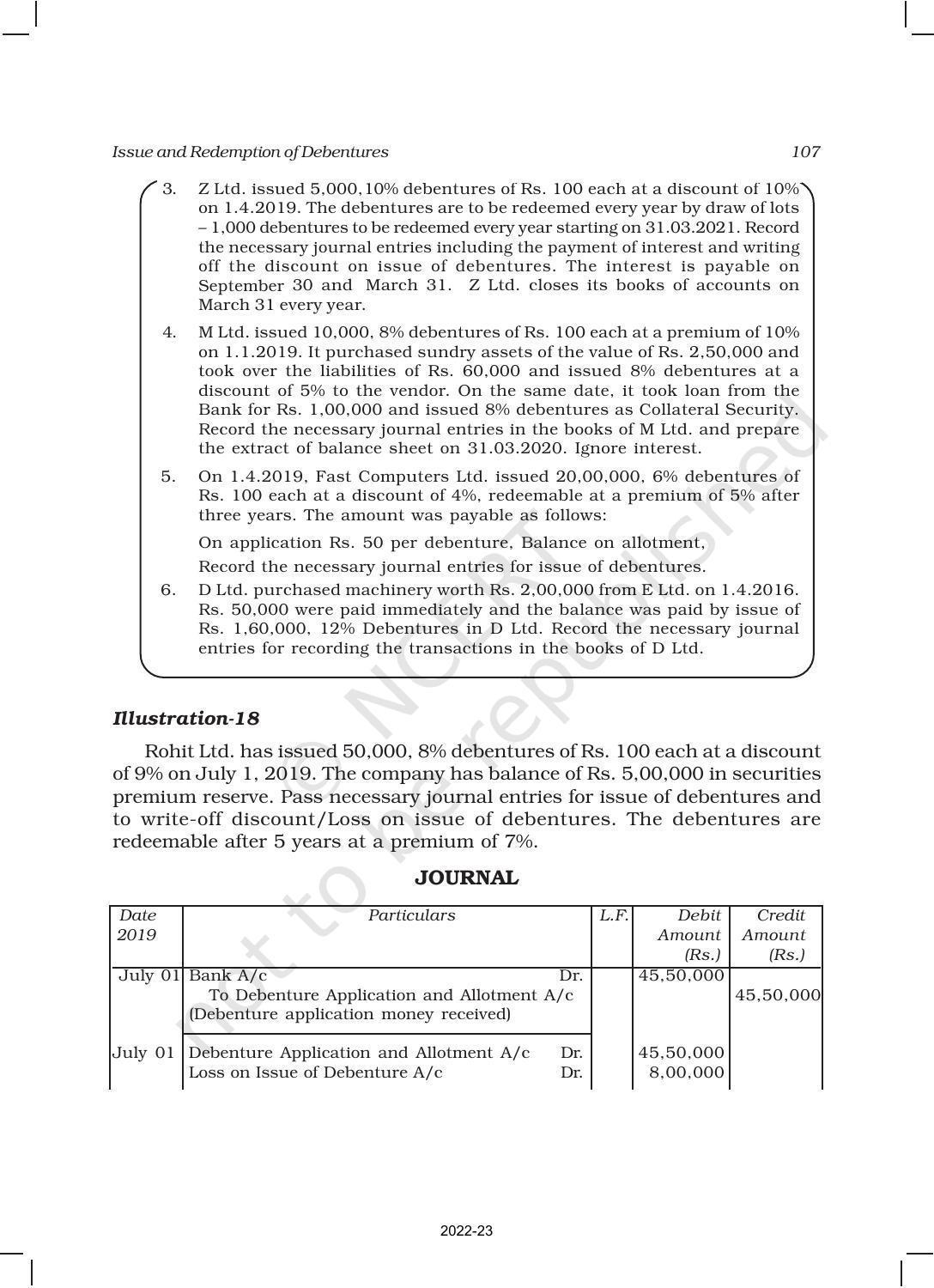 NCERT Book for Class 12 Accountancy Part II Chapter 1 Issue and Redemption of Debentures - Page 33