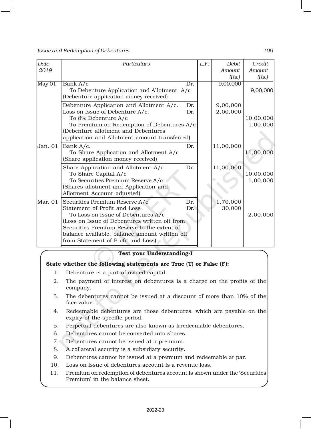 NCERT Book for Class 12 Accountancy Part II Chapter 1 Issue and Redemption of Debentures - Page 35