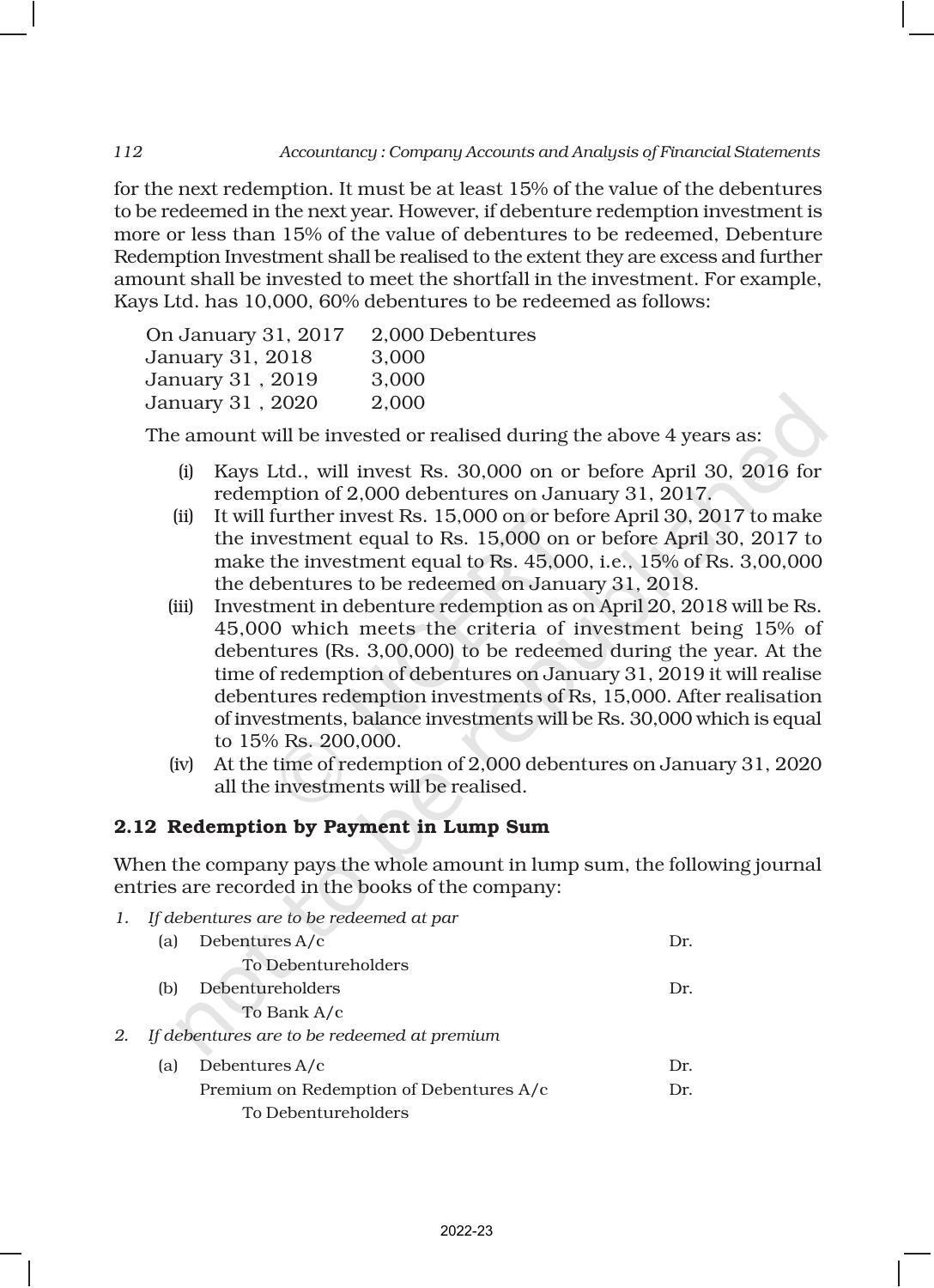 NCERT Book for Class 12 Accountancy Part II Chapter 1 Issue and Redemption of Debentures - Page 38