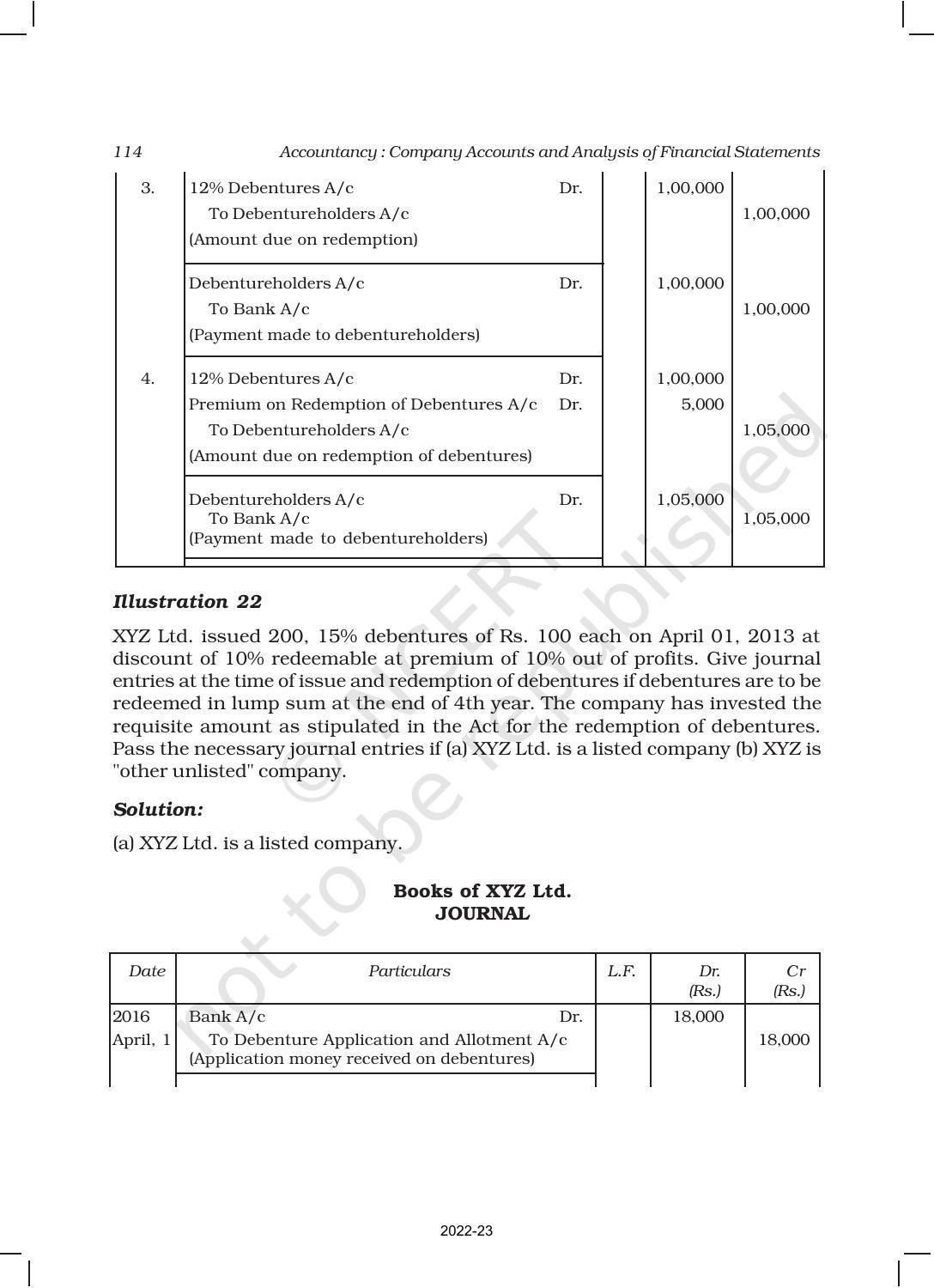 NCERT Book for Class 12 Accountancy Part II Chapter 1 Issue and Redemption of Debentures - Page 40