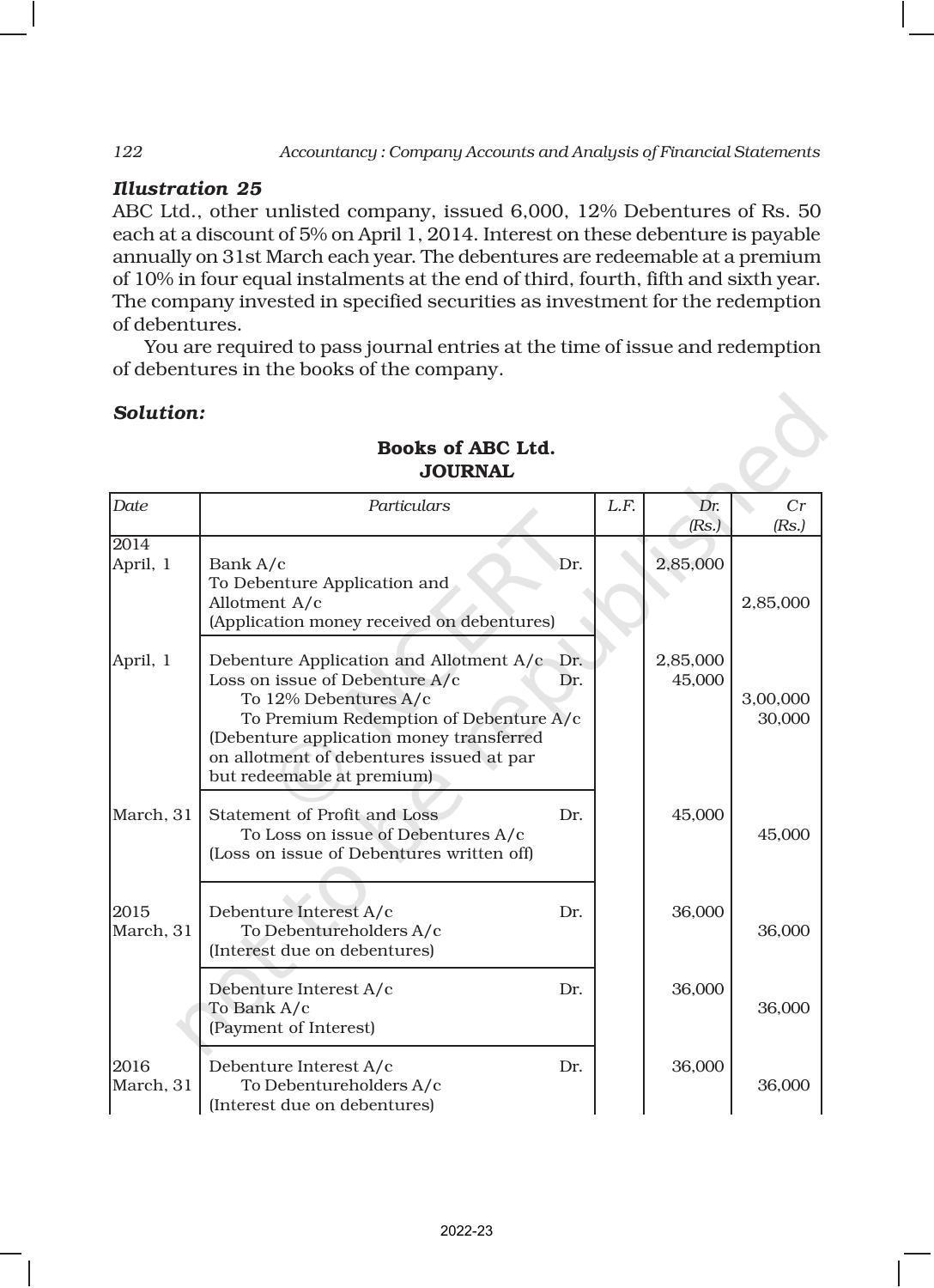 NCERT Book for Class 12 Accountancy Part II Chapter 1 Issue and Redemption of Debentures - Page 48