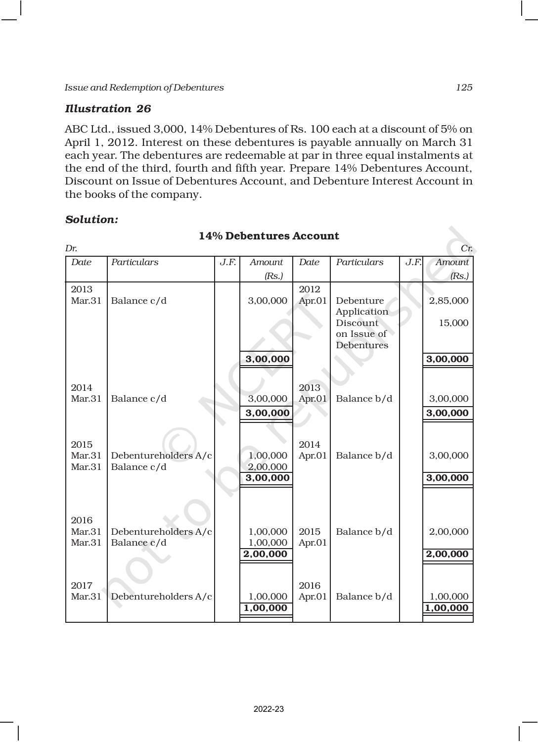NCERT Book for Class 12 Accountancy Part II Chapter 1 Issue and Redemption of Debentures - Page 51