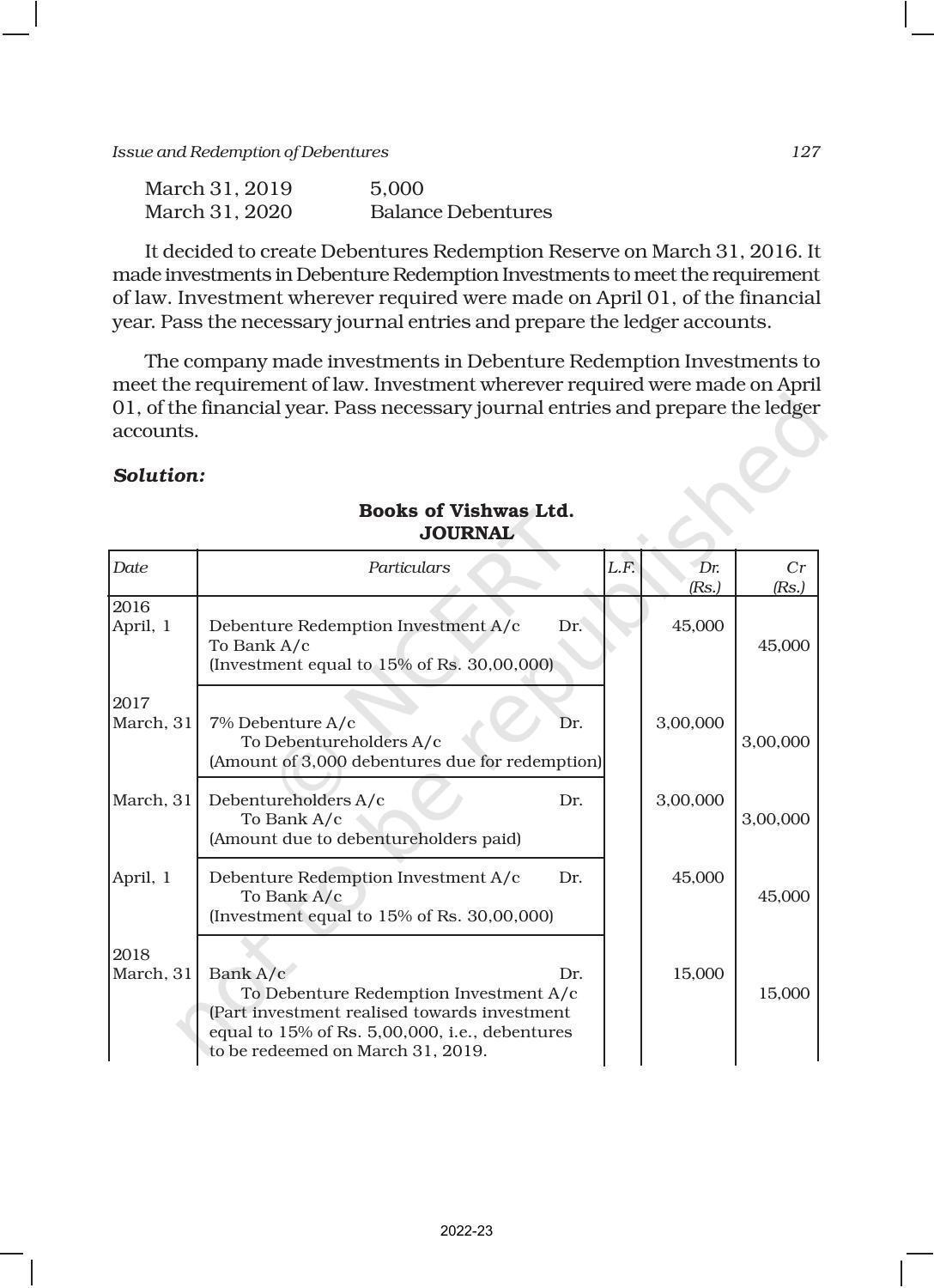 NCERT Book for Class 12 Accountancy Part II Chapter 1 Issue and Redemption of Debentures - Page 53