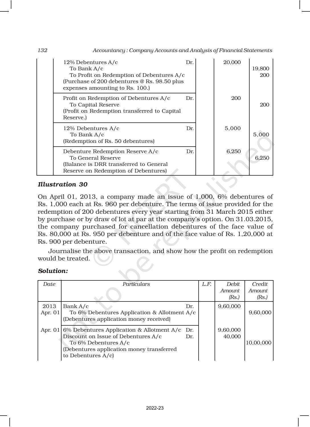 NCERT Book for Class 12 Accountancy Part II Chapter 1 Issue and Redemption of Debentures - Page 58