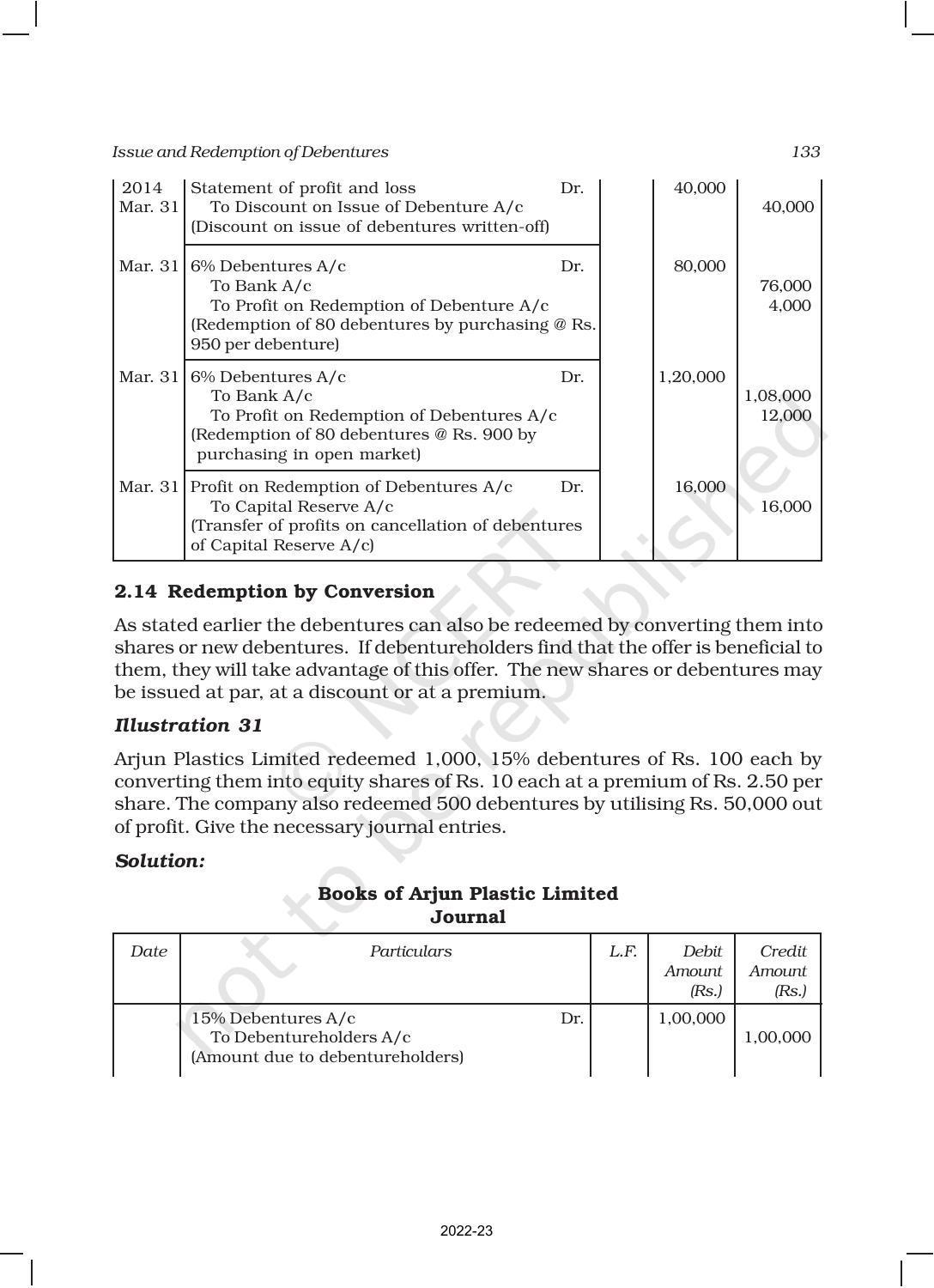 NCERT Book for Class 12 Accountancy Part II Chapter 1 Issue and Redemption of Debentures - Page 59