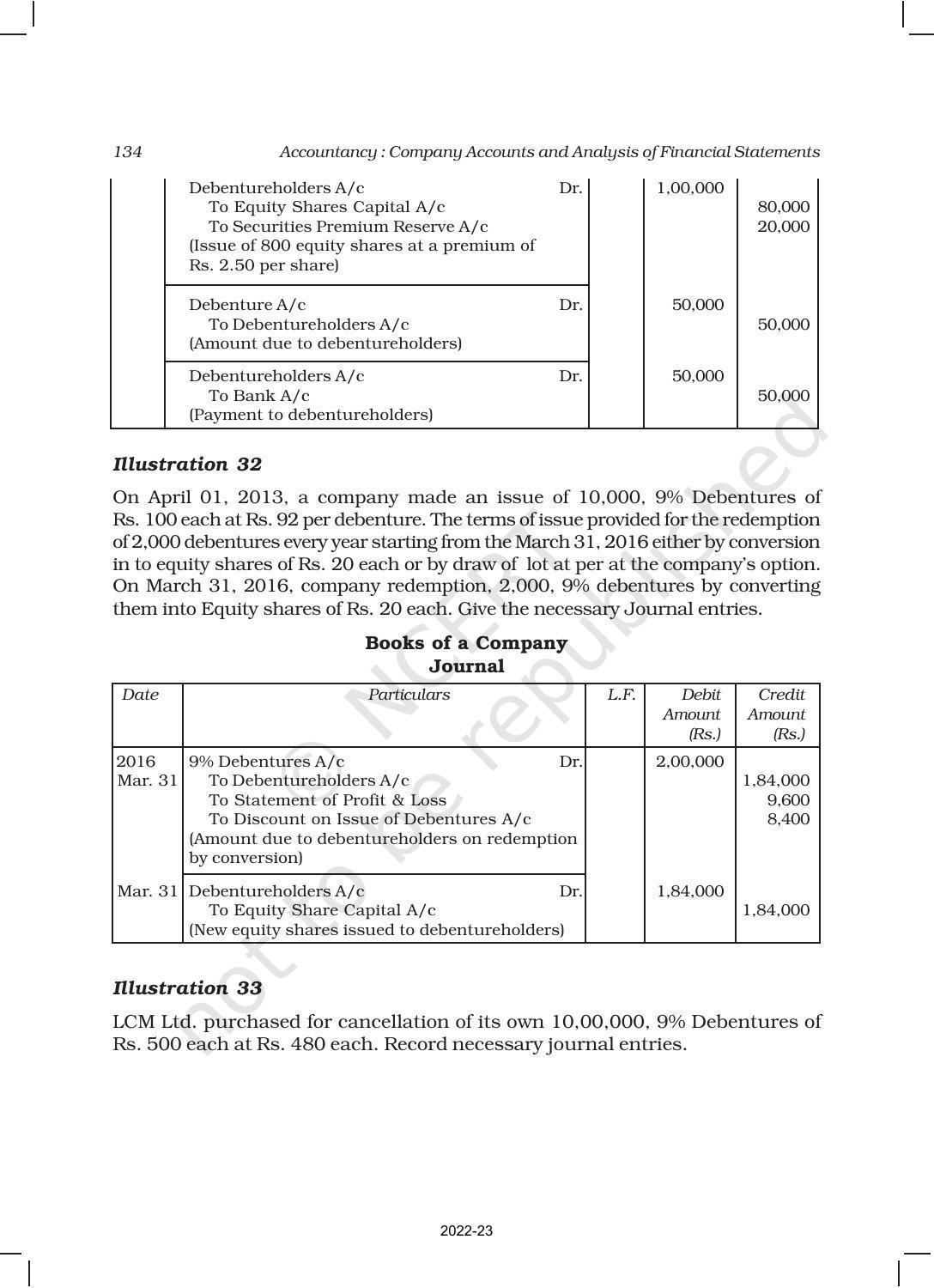 NCERT Book for Class 12 Accountancy Part II Chapter 1 Issue and Redemption of Debentures - Page 60