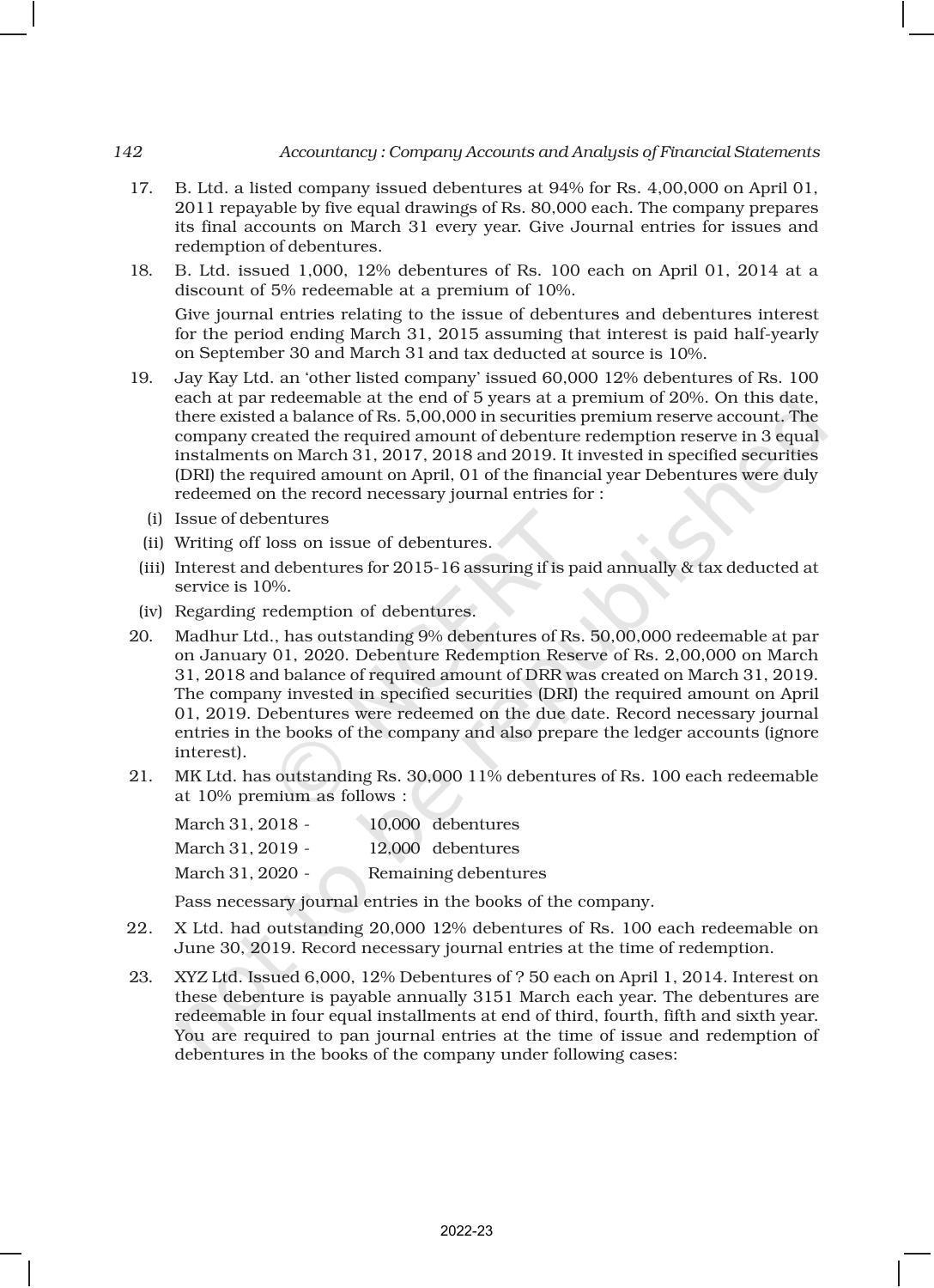 NCERT Book for Class 12 Accountancy Part II Chapter 1 Issue and Redemption of Debentures - Page 68