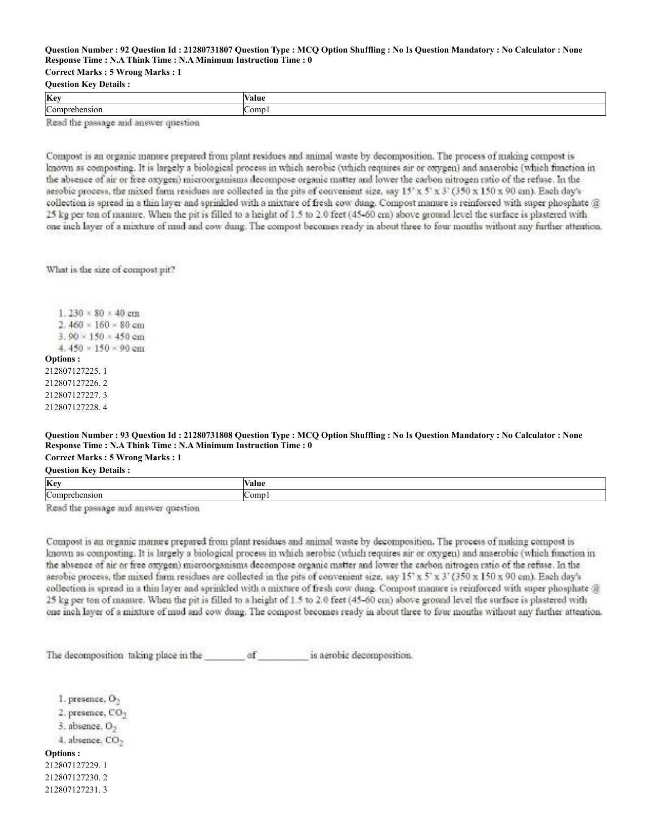 CUET 2023 English Bengali Shift 3 Question Papers - Page 54