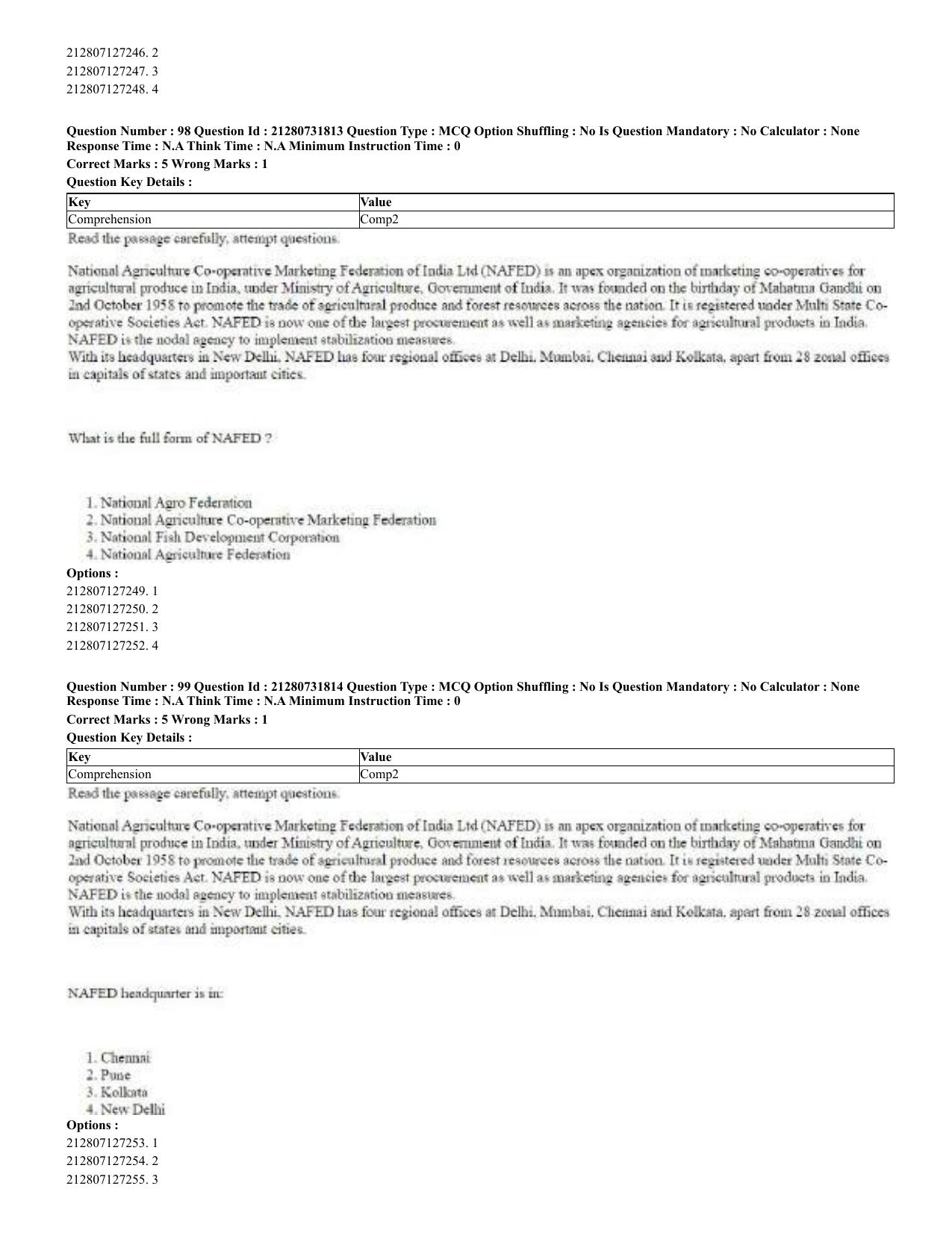 CUET 2023 English Bengali Shift 3 Question Papers - Page 57