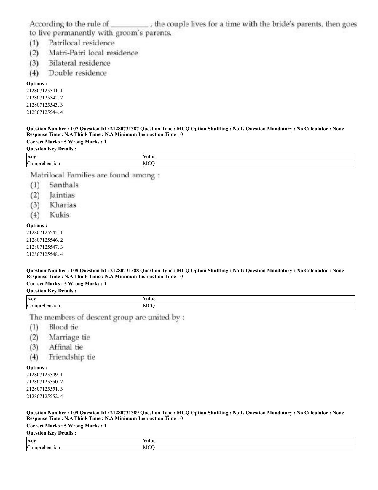 CUET 2023 English Bengali Shift 3 Question Papers - Page 61