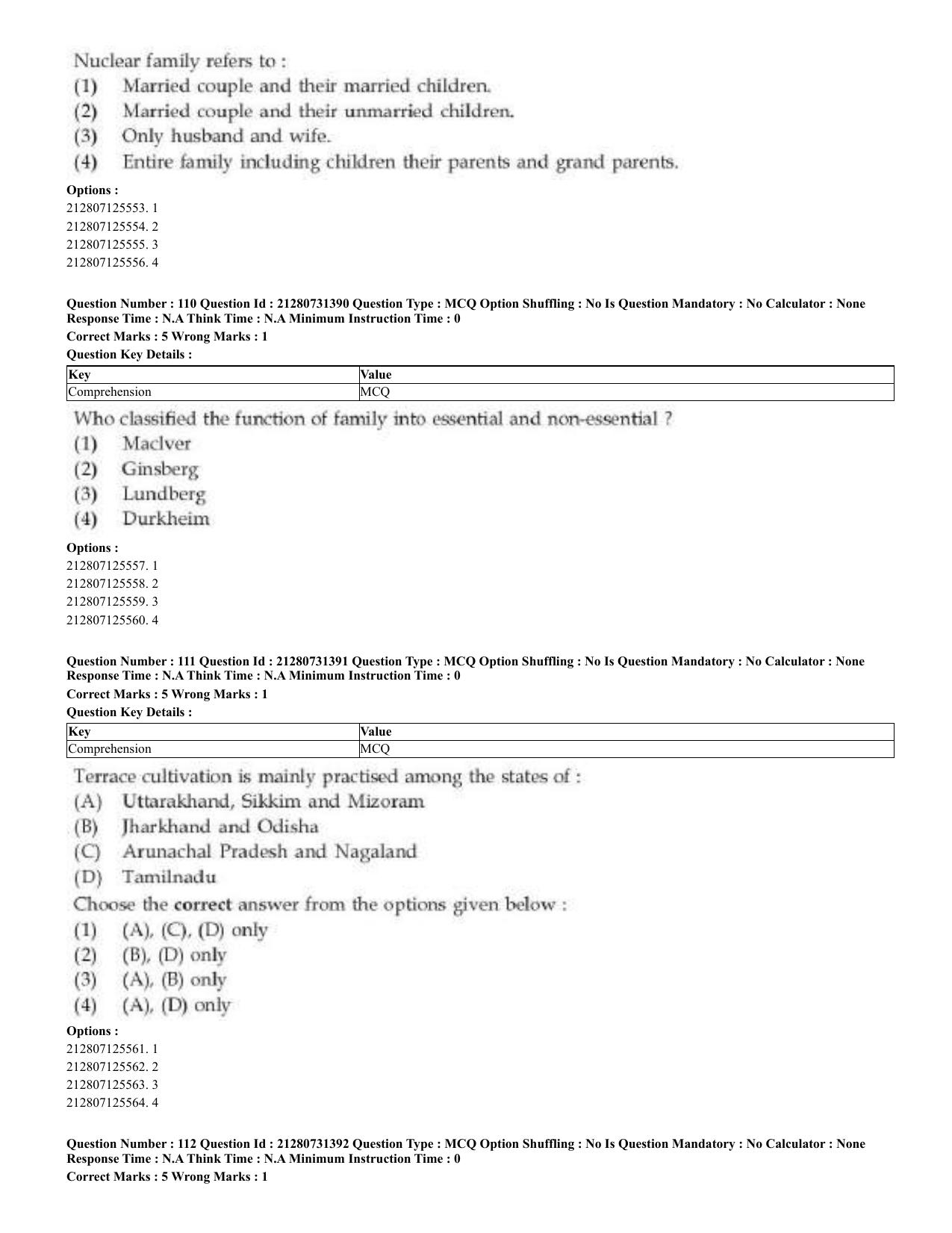 CUET 2023 English Bengali Shift 3 Question Papers - Page 62