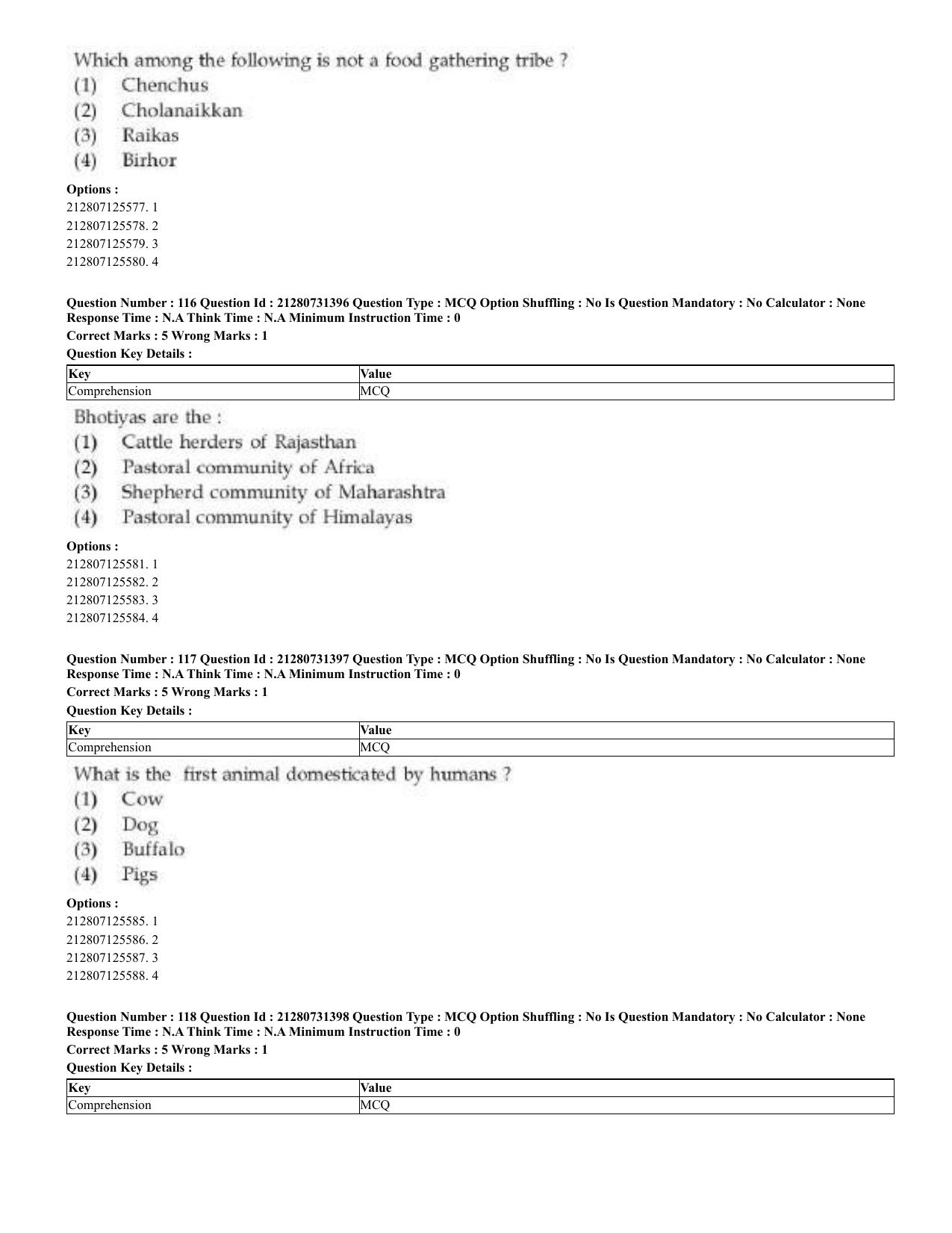 CUET 2023 English Bengali Shift 3 Question Papers - Page 64