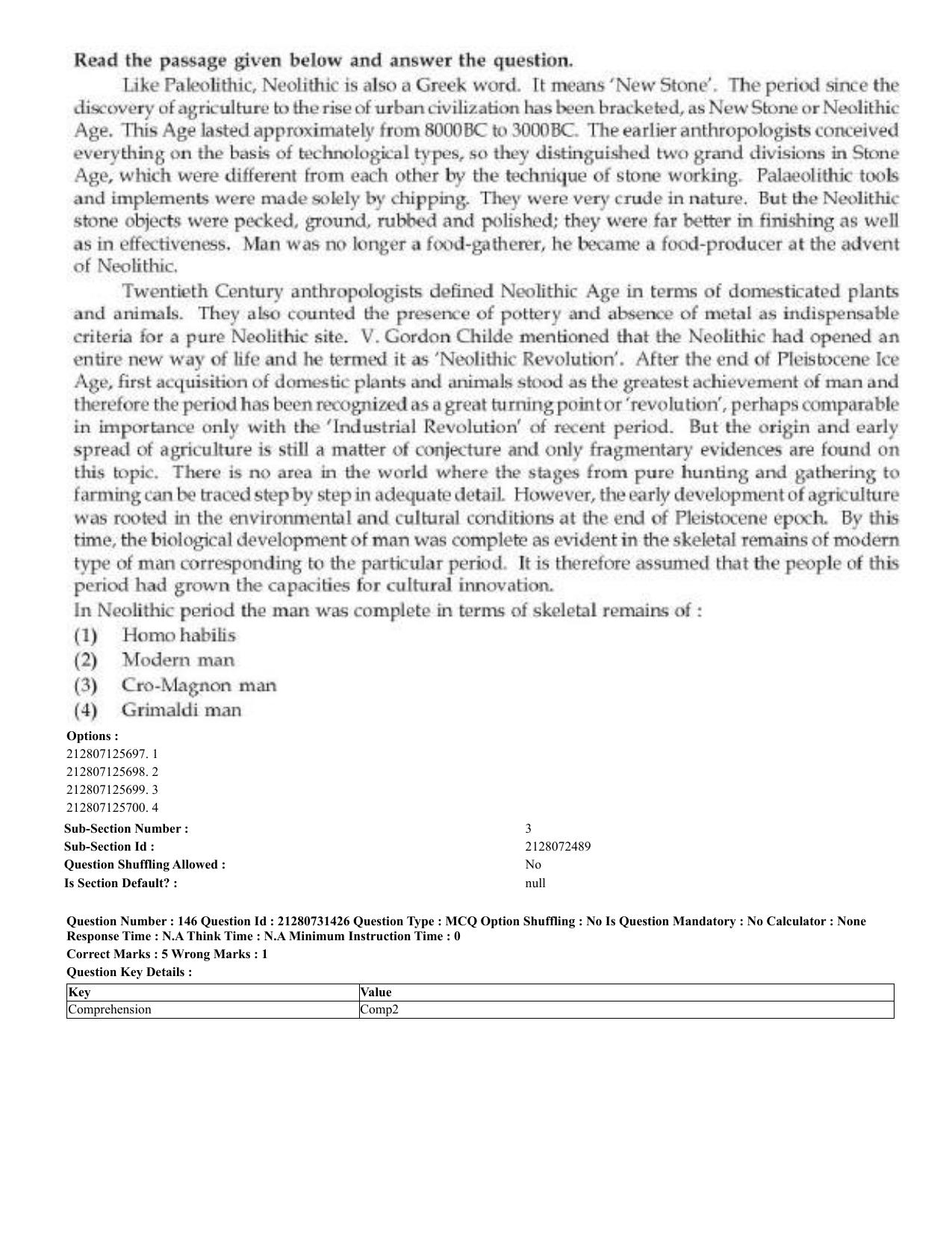 CUET 2023 English Bengali Shift 3 Question Papers - Page 77
