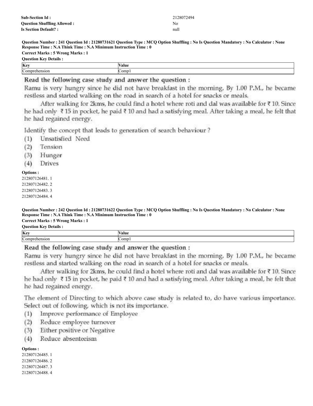 CUET 2023 English Bengali Shift 3 Question Papers - Page 124