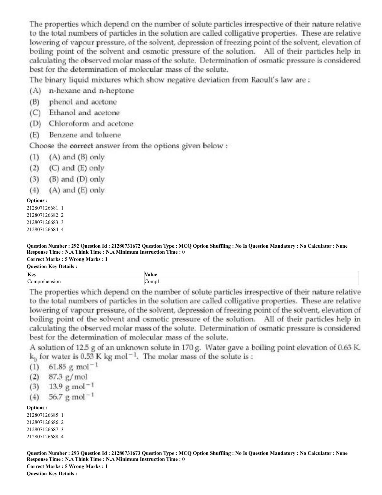 CUET 2023 English Bengali Shift 3 Question Papers - Page 147