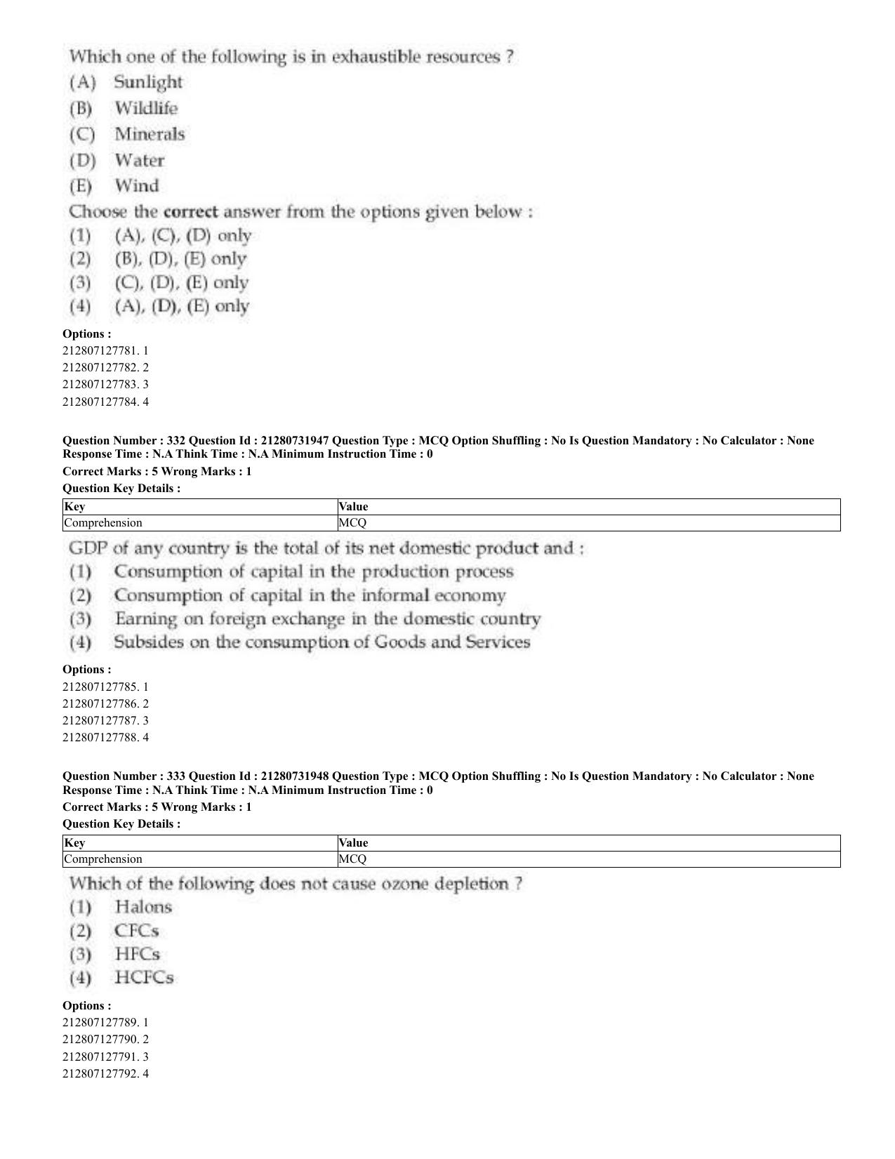CUET 2023 English Bengali Shift 3 Question Papers - Page 167