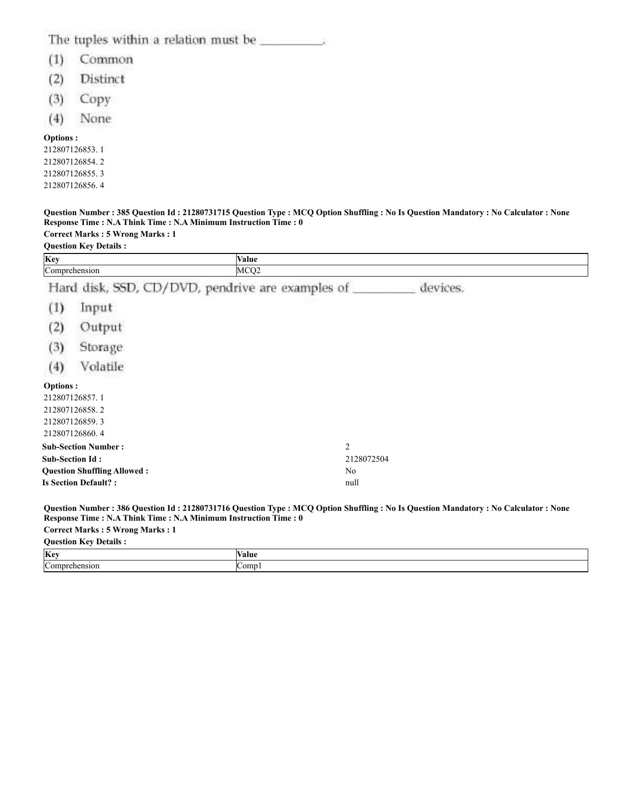 CUET 2023 English Bengali Shift 3 Question Papers - Page 192