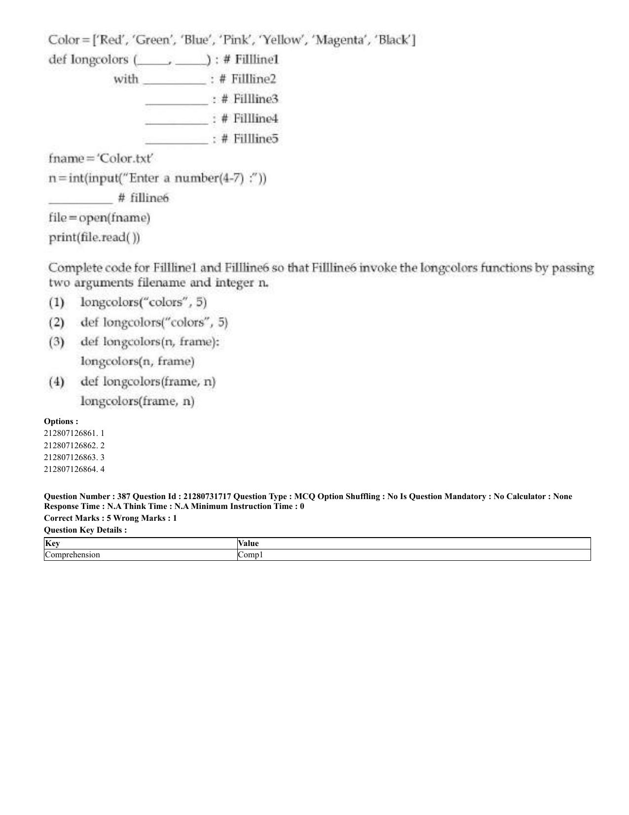 CUET 2023 English Bengali Shift 3 Question Papers - Page 193