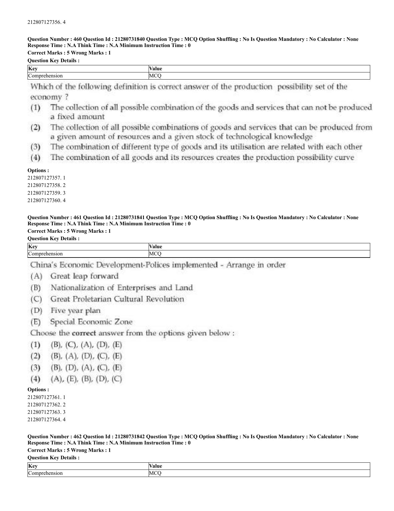CUET 2023 English Bengali Shift 3 Question Papers - Page 231
