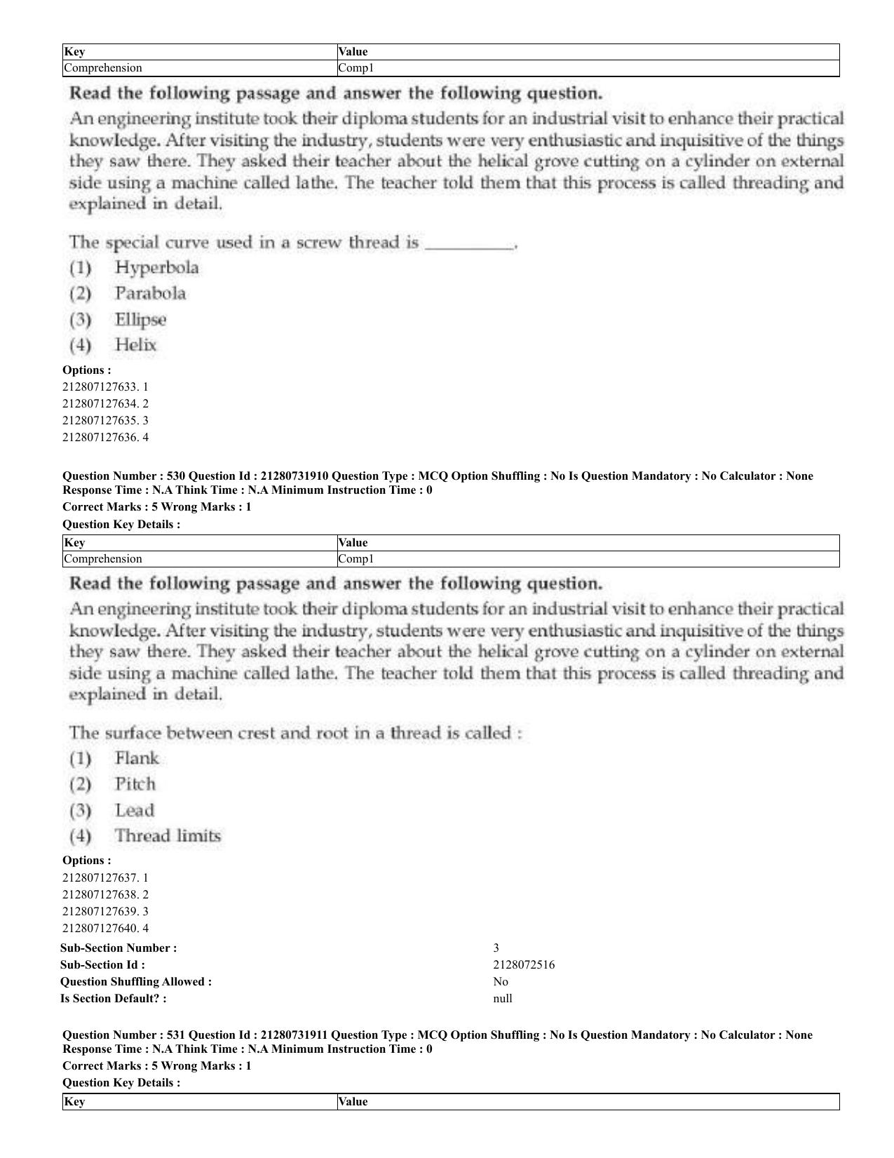 CUET 2023 English Bengali Shift 3 Question Papers - Page 265