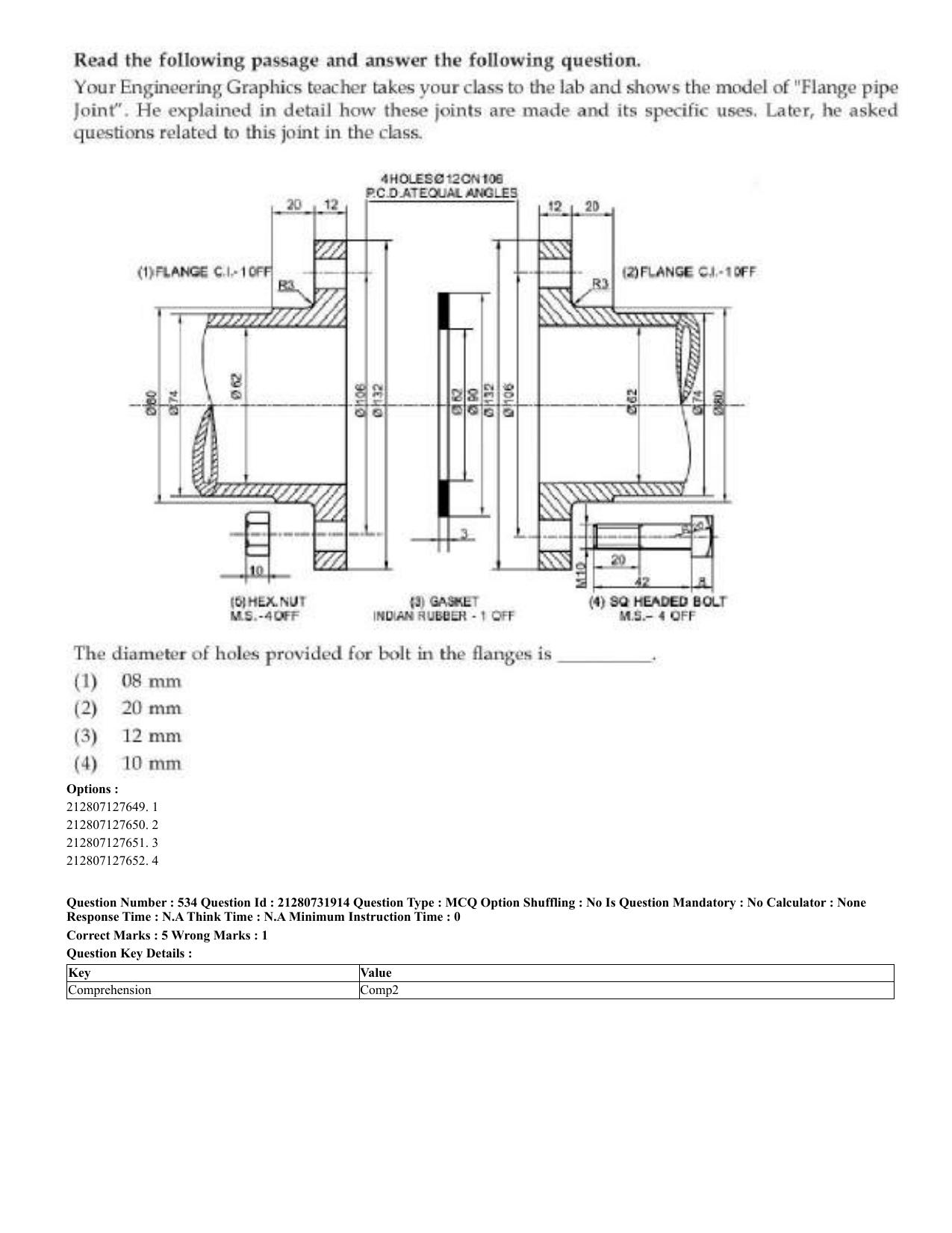 CUET 2023 English Bengali Shift 3 Question Papers - Page 268