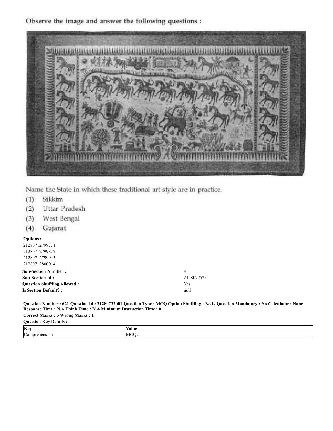 CUET 2023 English Bengali Shift 3 Question Papers - Page 313