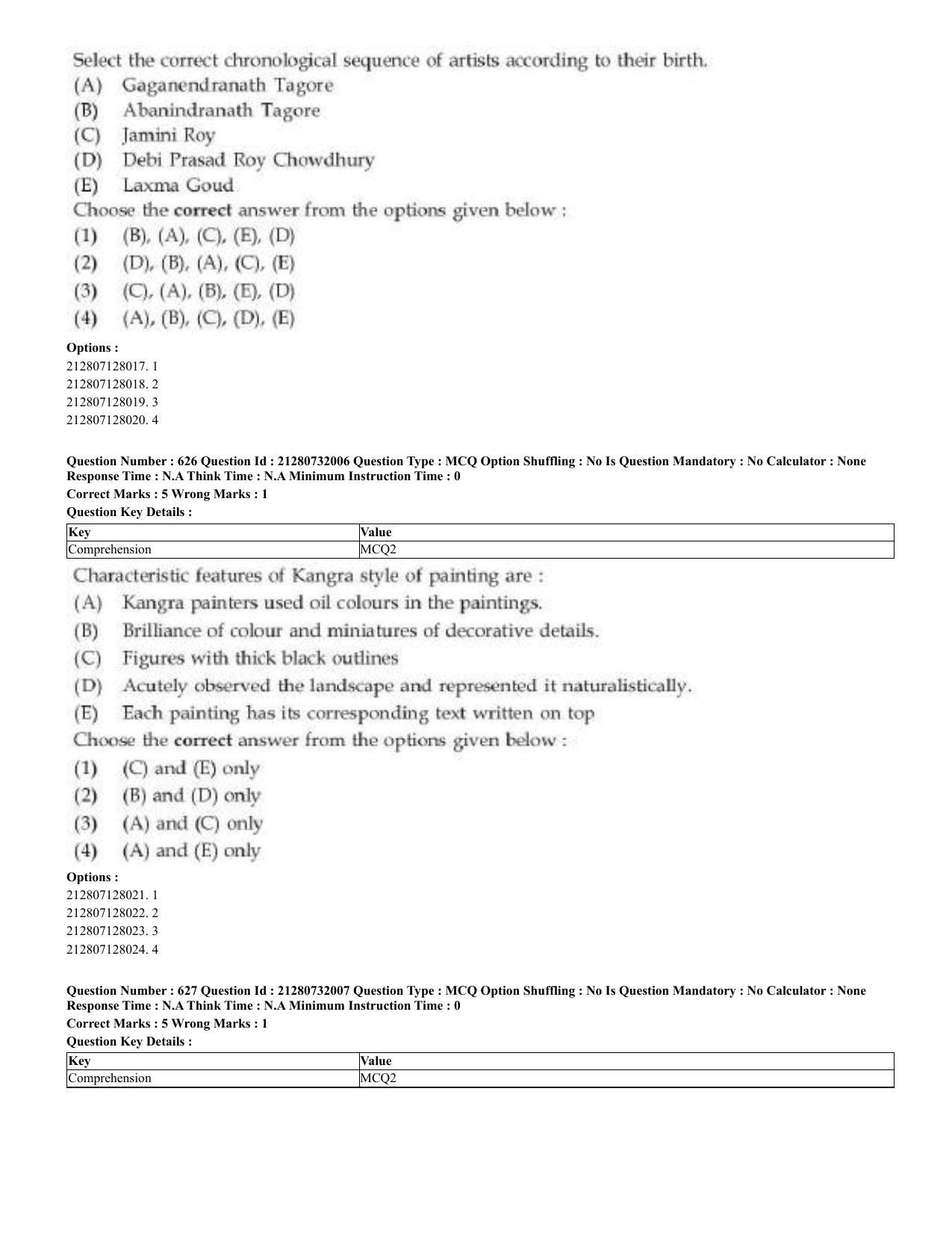 CUET 2023 English Bengali Shift 3 Question Papers - Page 316