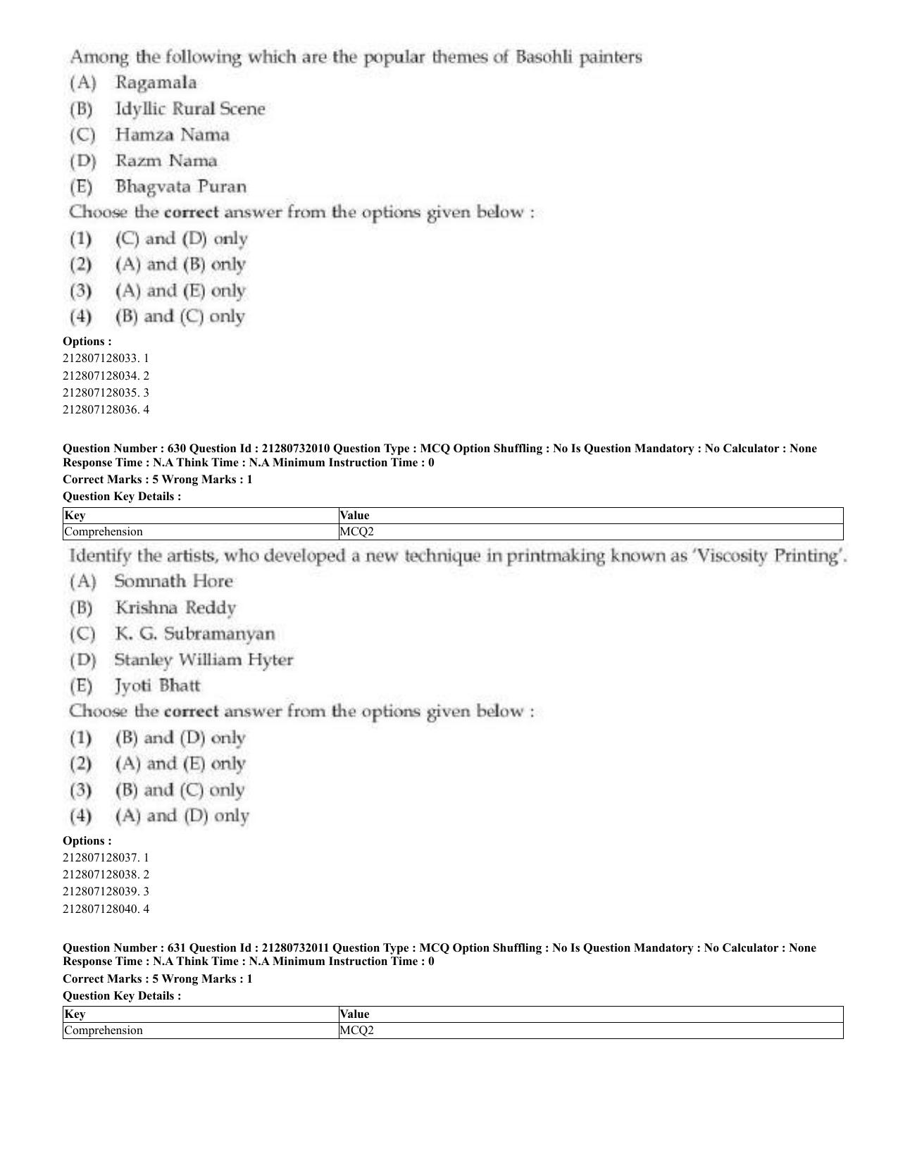 CUET 2023 English Bengali Shift 3 Question Papers - Page 318