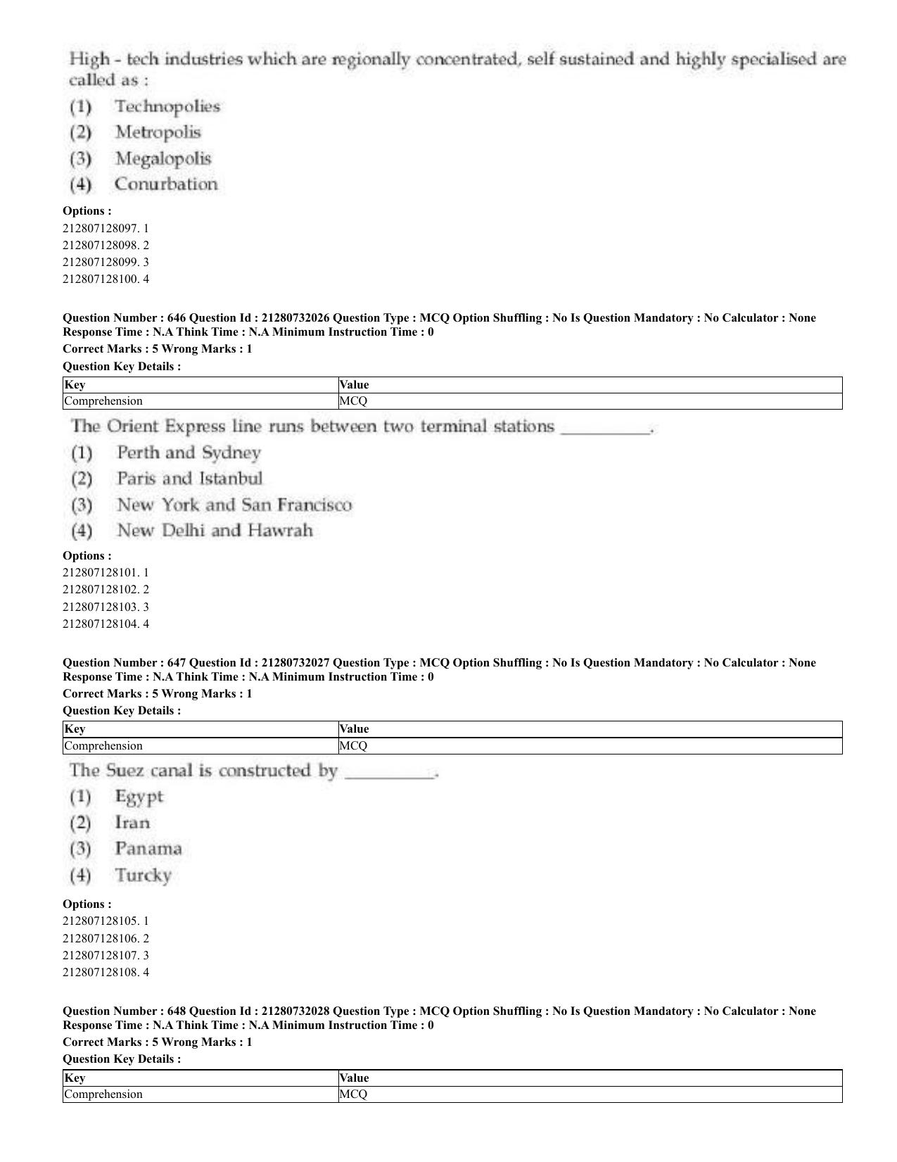 CUET 2023 English Bengali Shift 3 Question Papers - Page 325