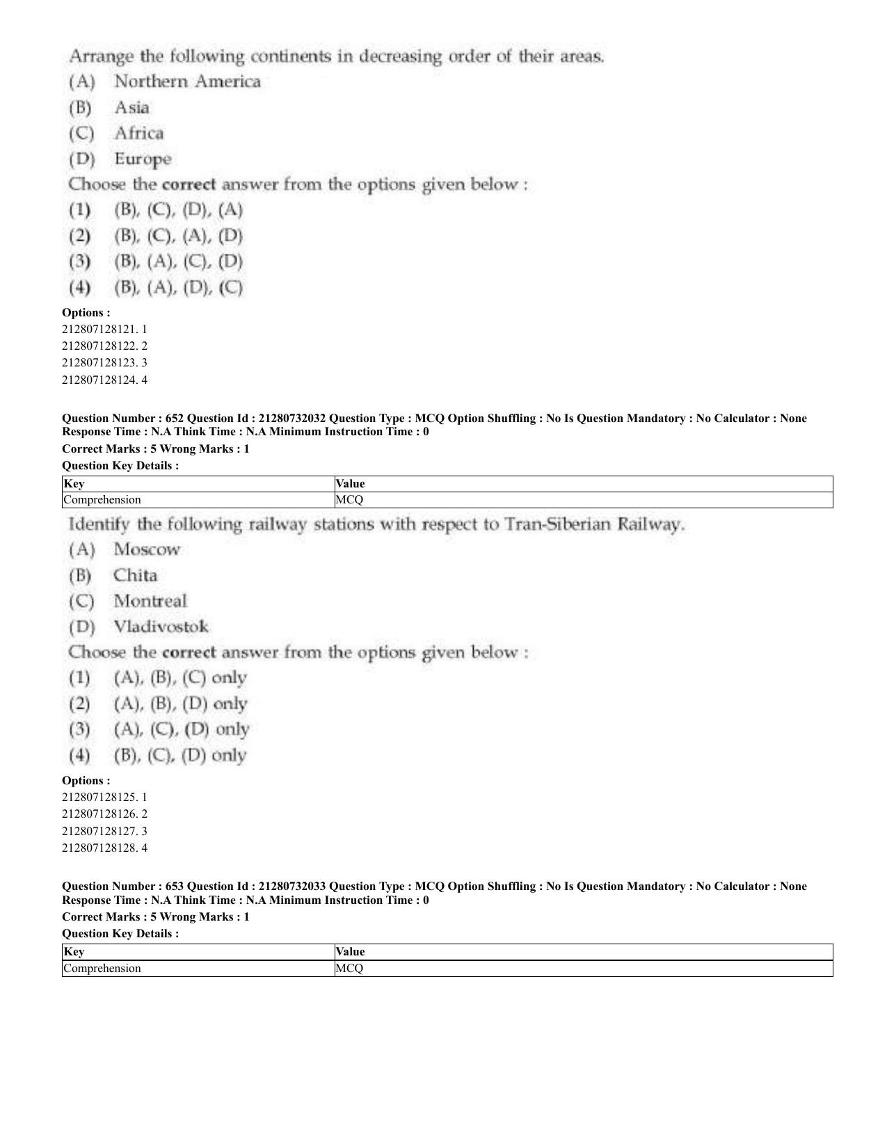 CUET 2023 English Bengali Shift 3 Question Papers - Page 327