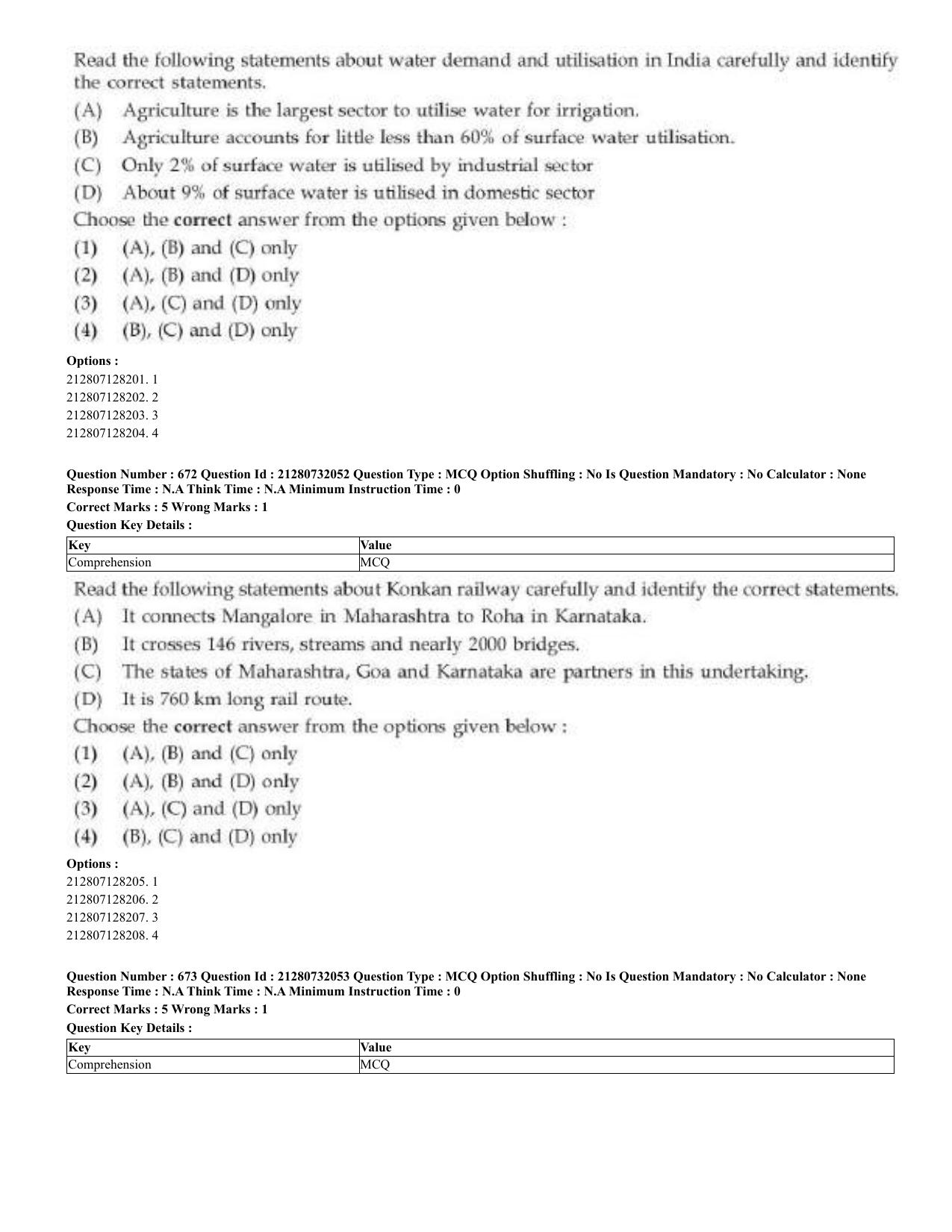 CUET 2023 English Bengali Shift 3 Question Papers - Page 335