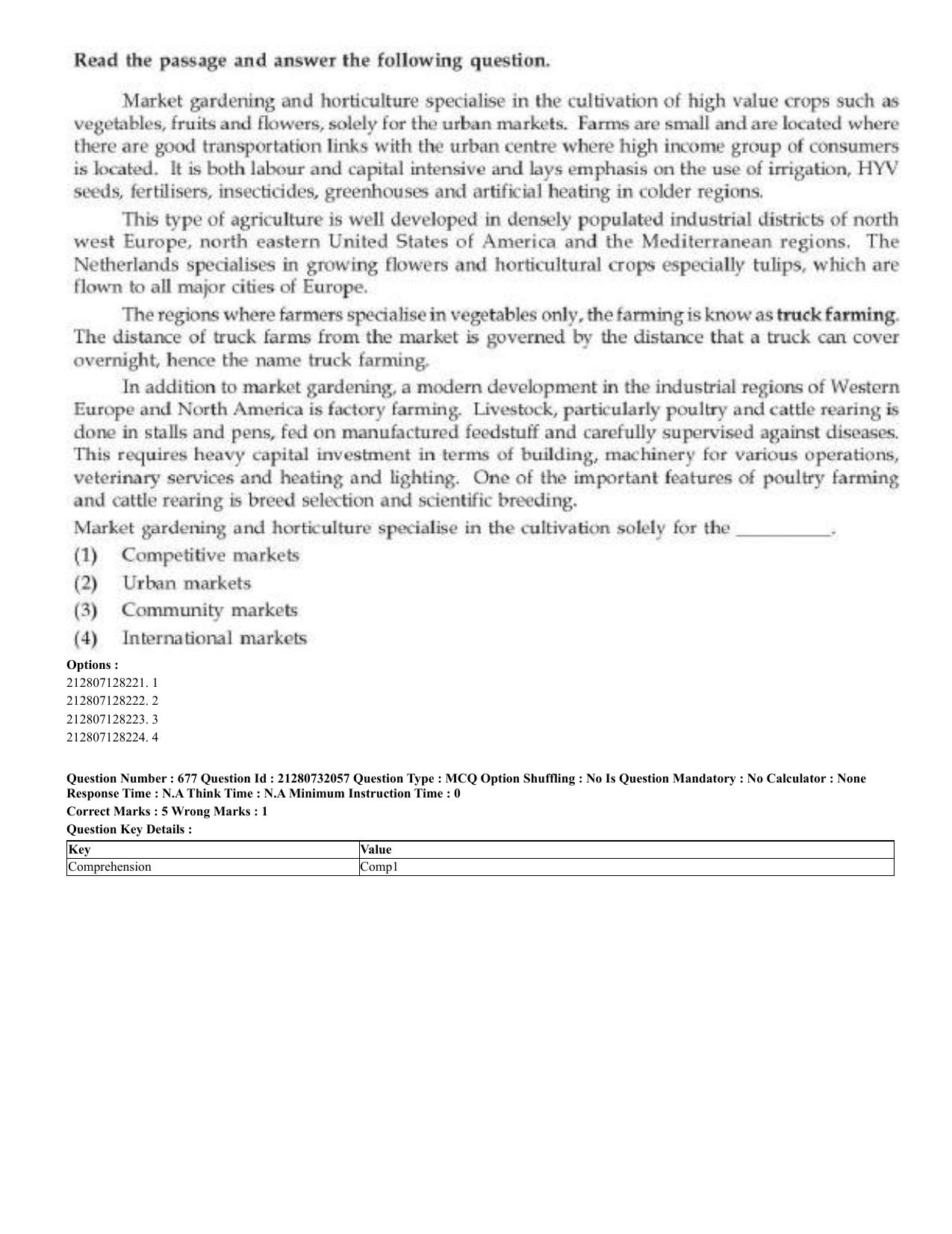CUET 2023 English Bengali Shift 3 Question Papers - Page 338