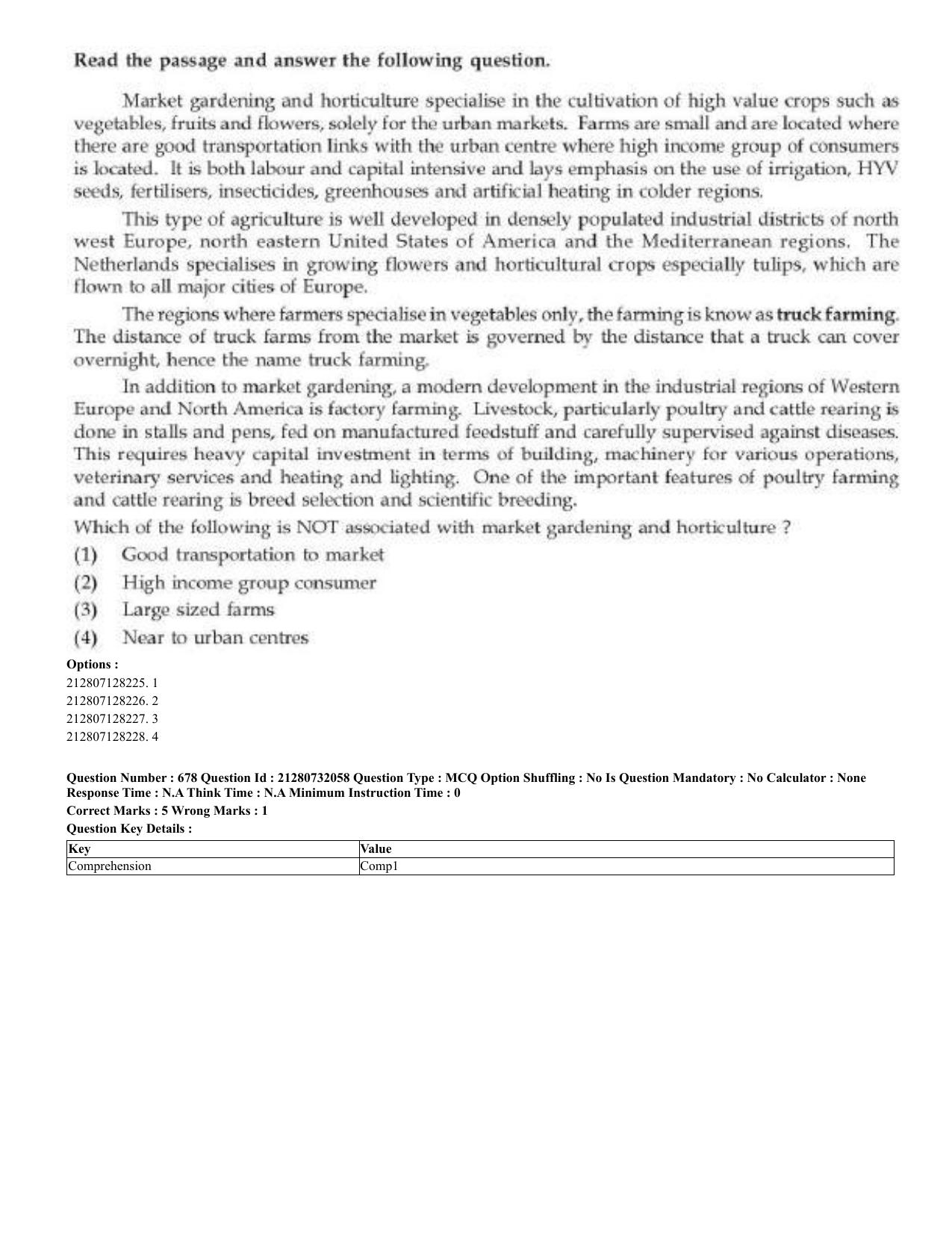 CUET 2023 English Bengali Shift 3 Question Papers - Page 339