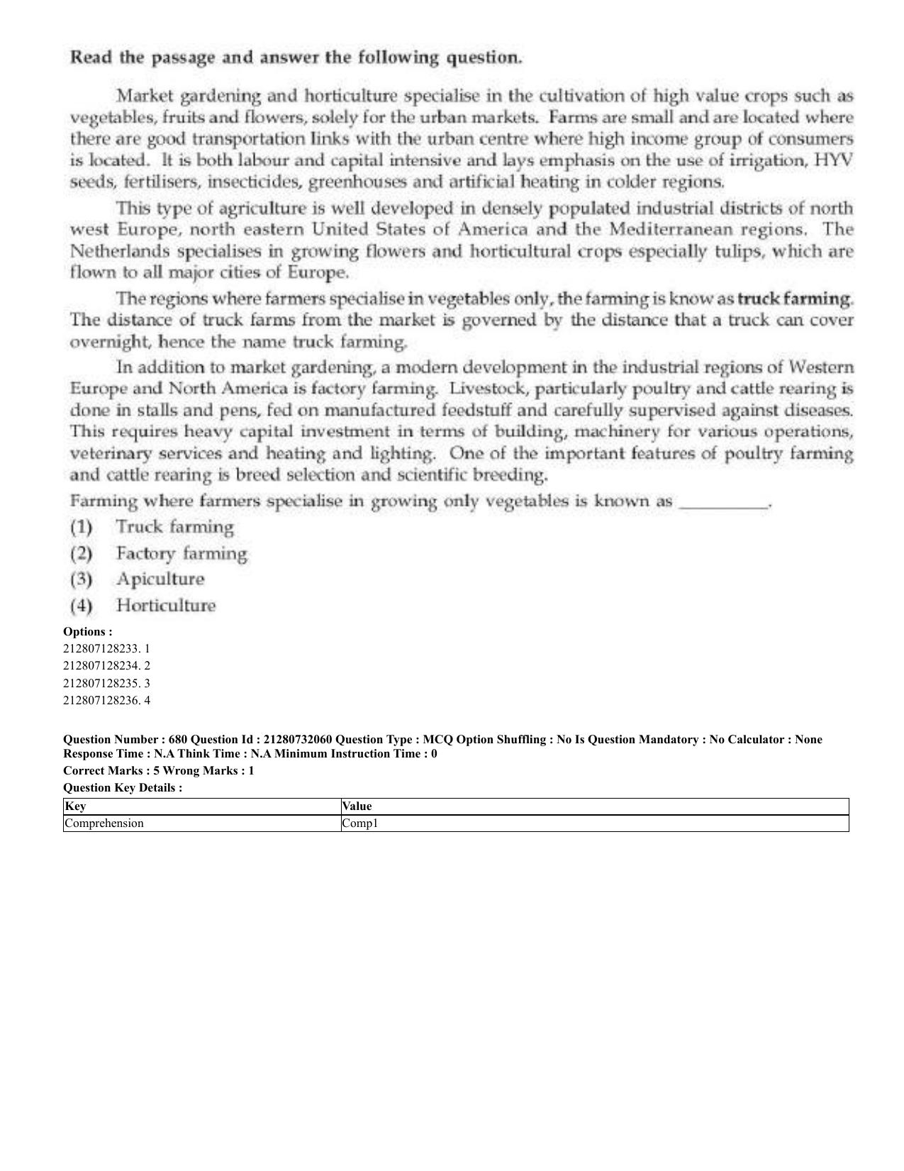 CUET 2023 English Bengali Shift 3 Question Papers - Page 341