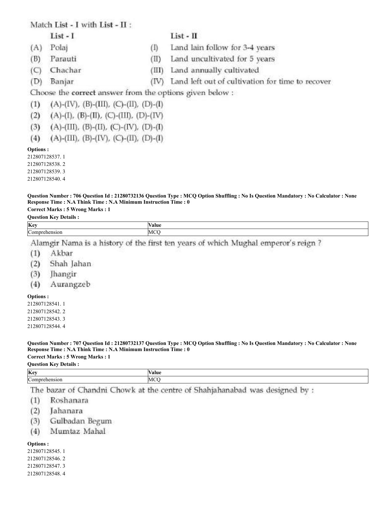 CUET 2023 English Bengali Shift 3 Question Papers - Page 356