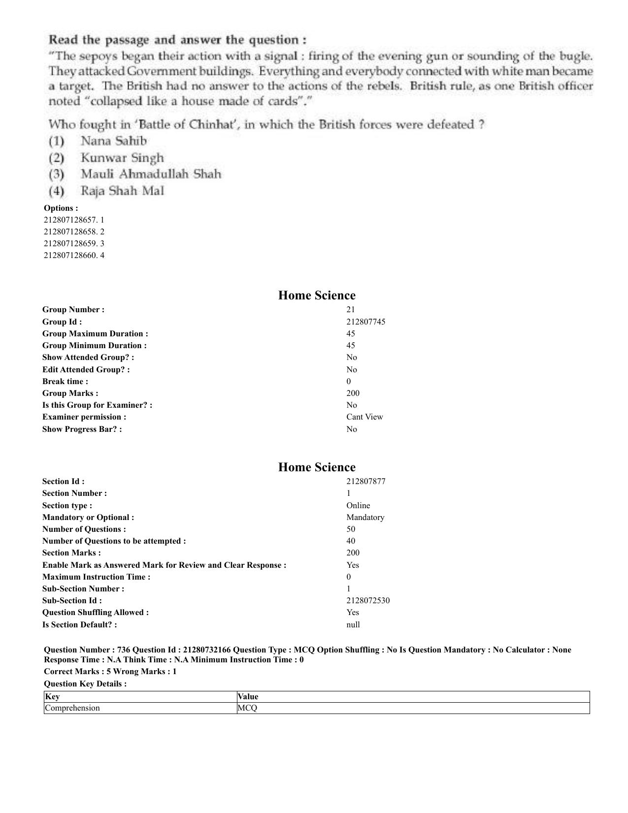 CUET 2023 English Bengali Shift 3 Question Papers - Page 368