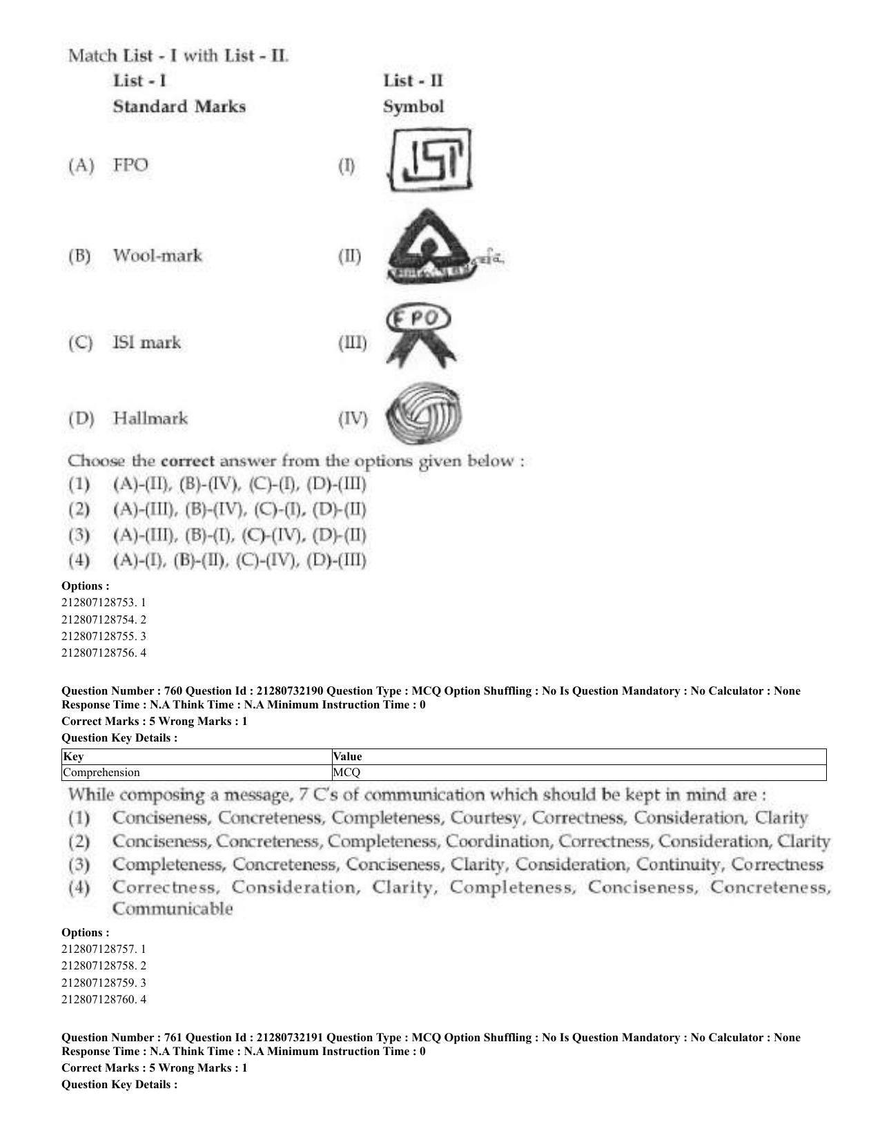 CUET 2023 English Bengali Shift 3 Question Papers - Page 378