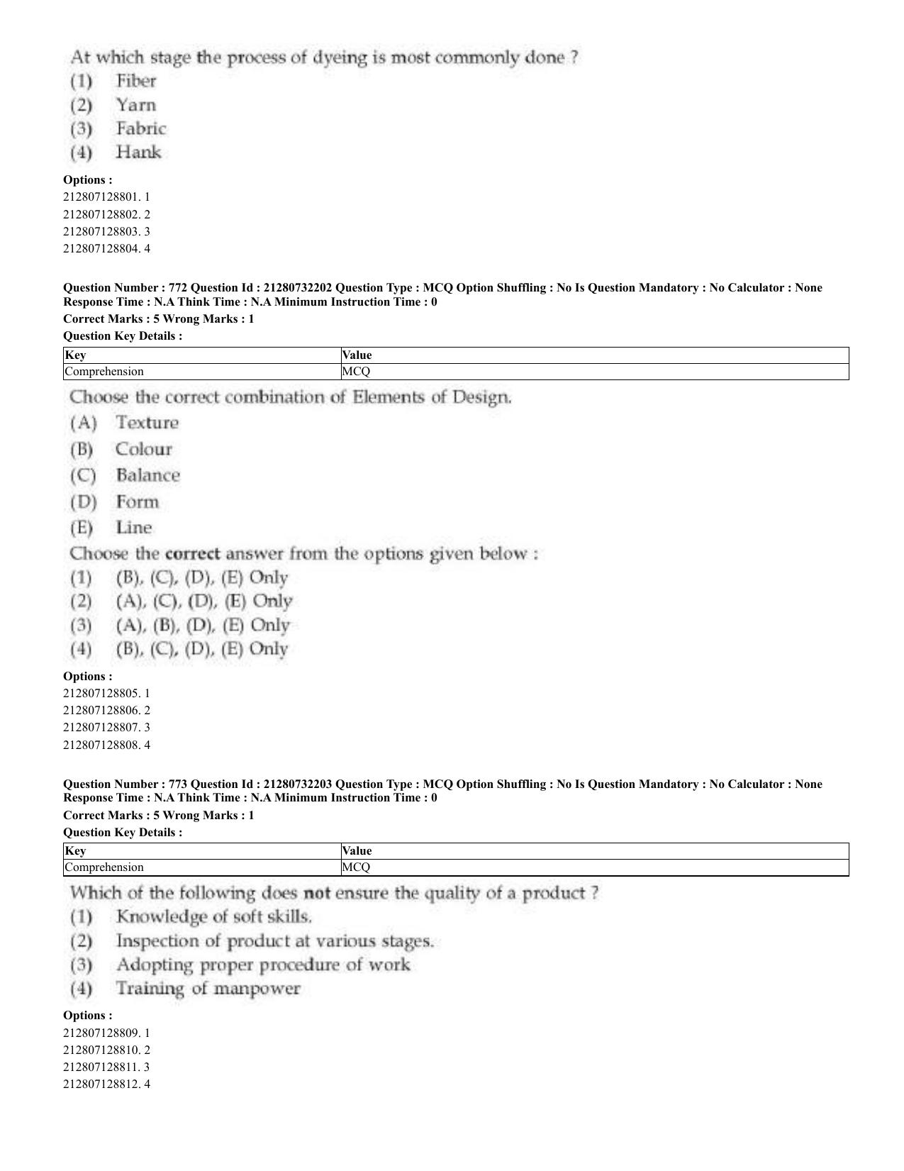 CUET 2023 English Bengali Shift 3 Question Papers - Page 384