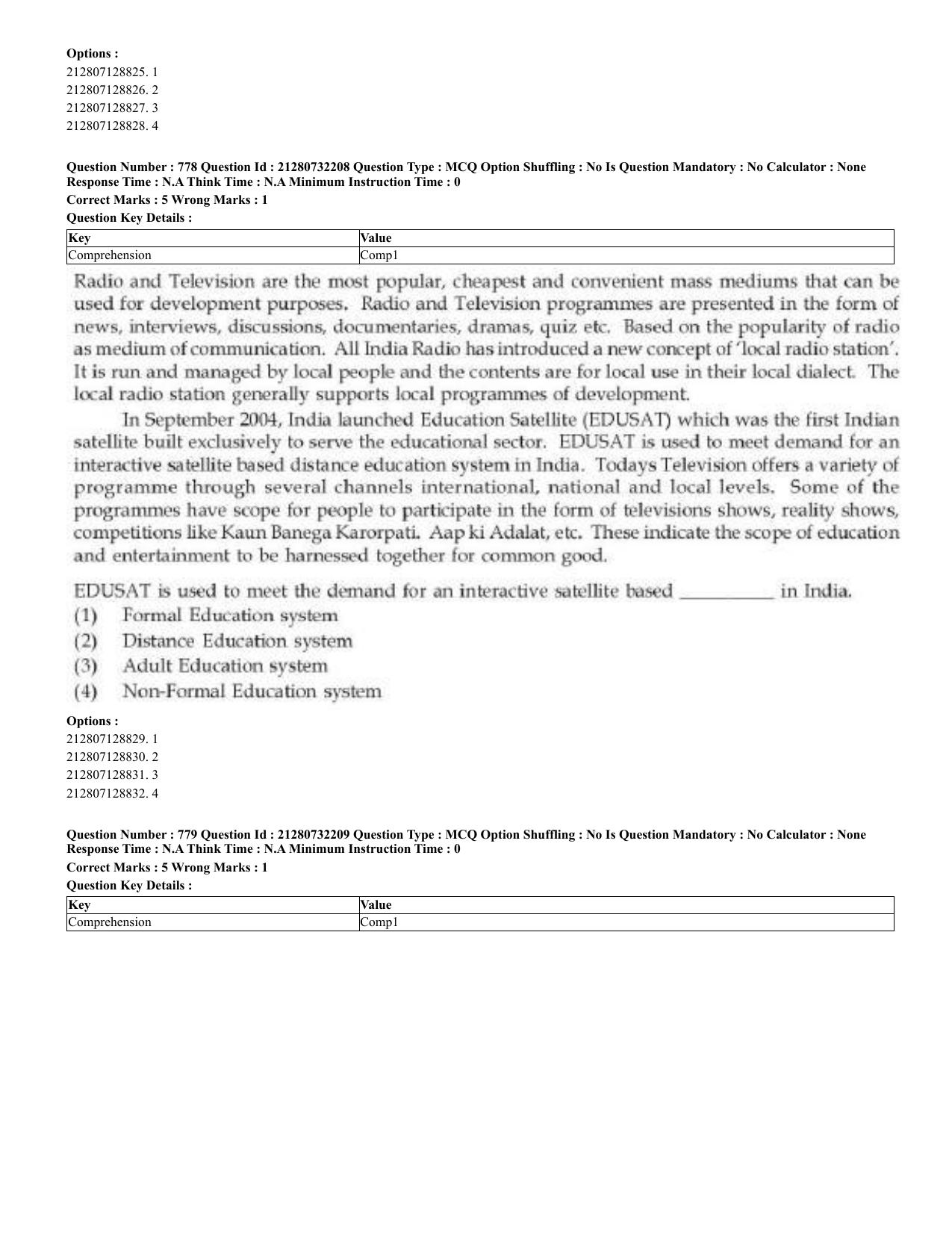 CUET 2023 English Bengali Shift 3 Question Papers - Page 387