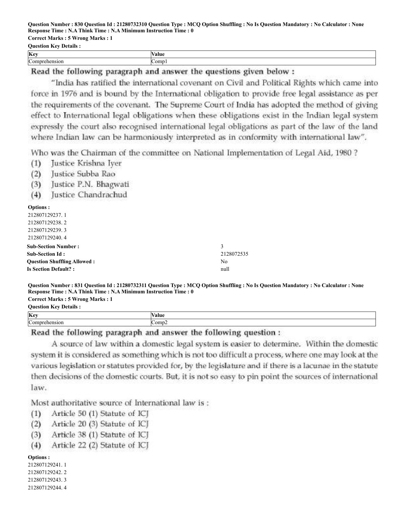 CUET 2023 English Bengali Shift 3 Question Papers - Page 412