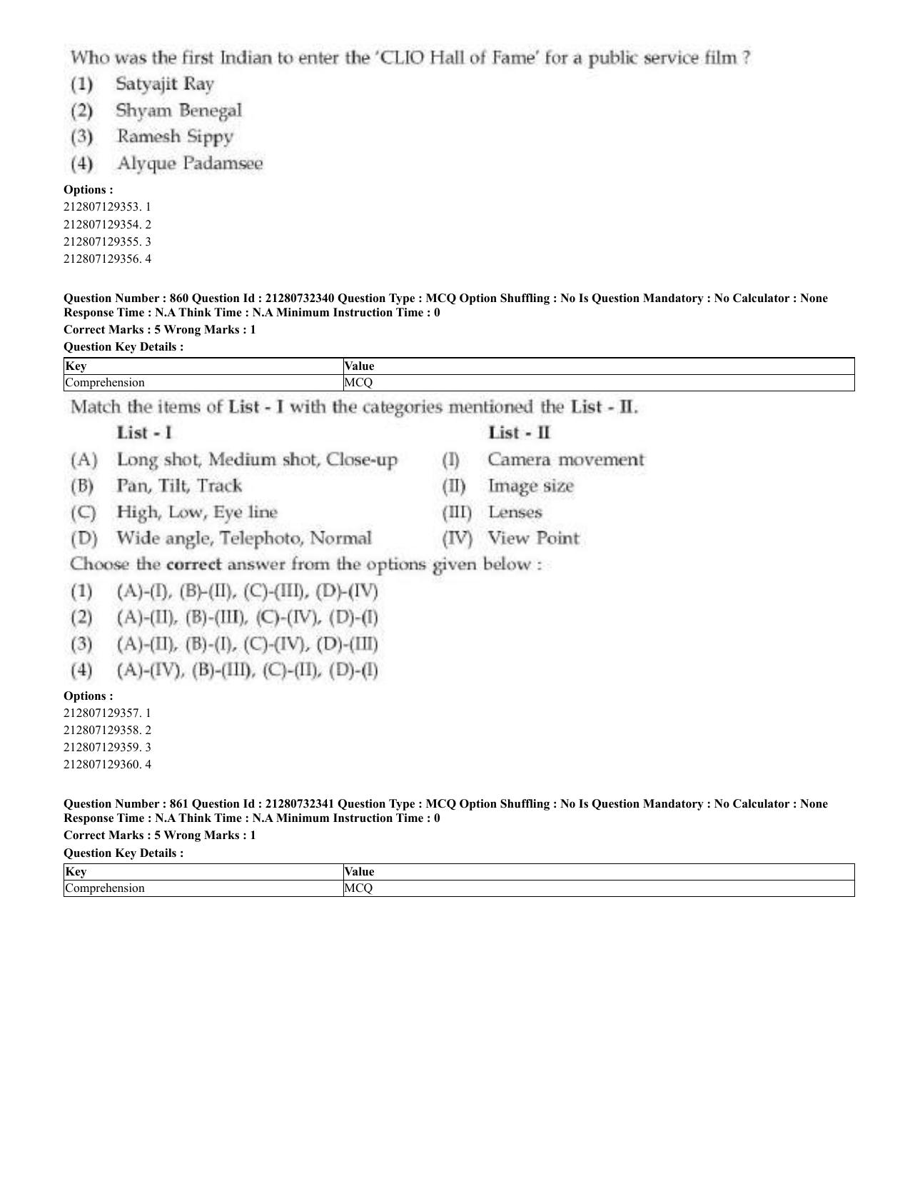 CUET 2023 English Bengali Shift 3 Question Papers - Page 424
