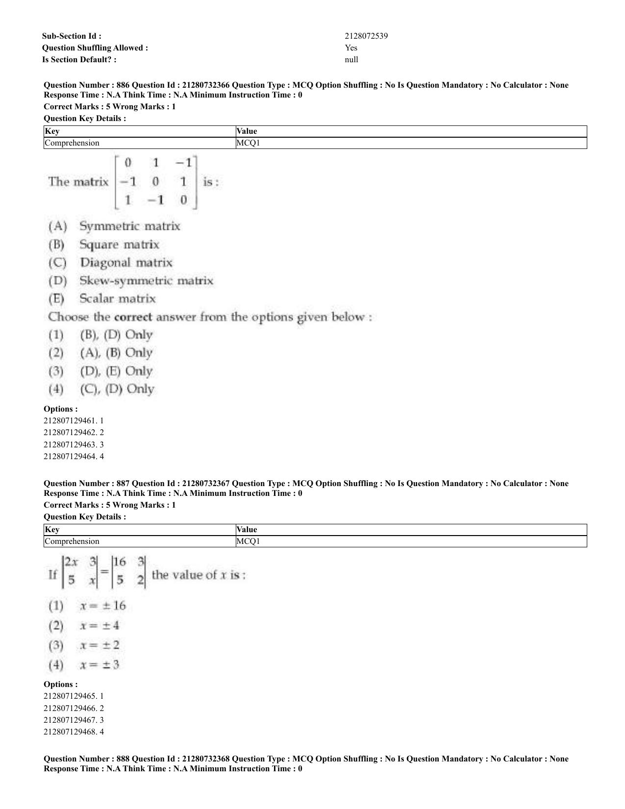 CUET 2023 English Bengali Shift 3 Question Papers - Page 441